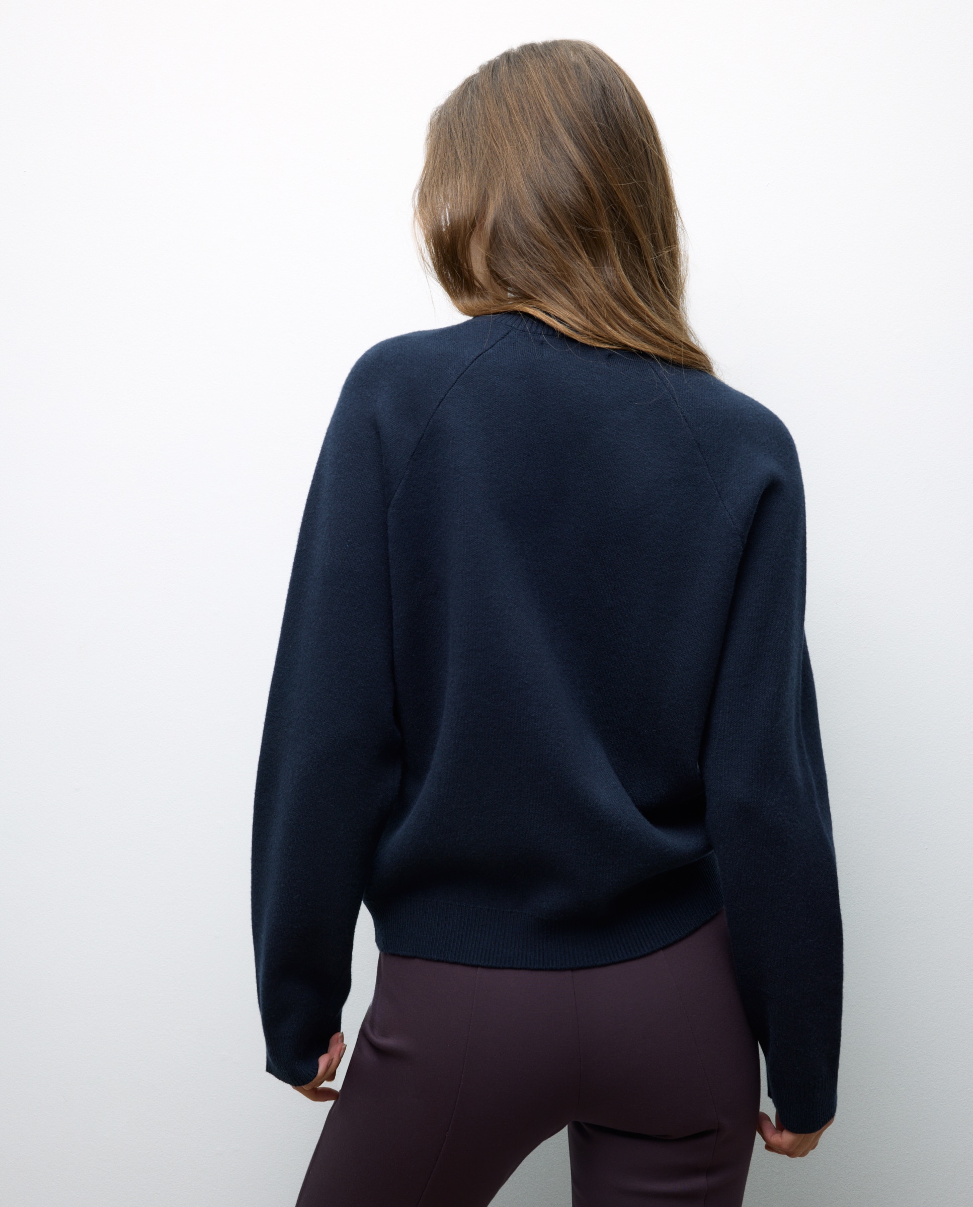 Camisola de Malha com Folho Desmontável Azul-marinho-3