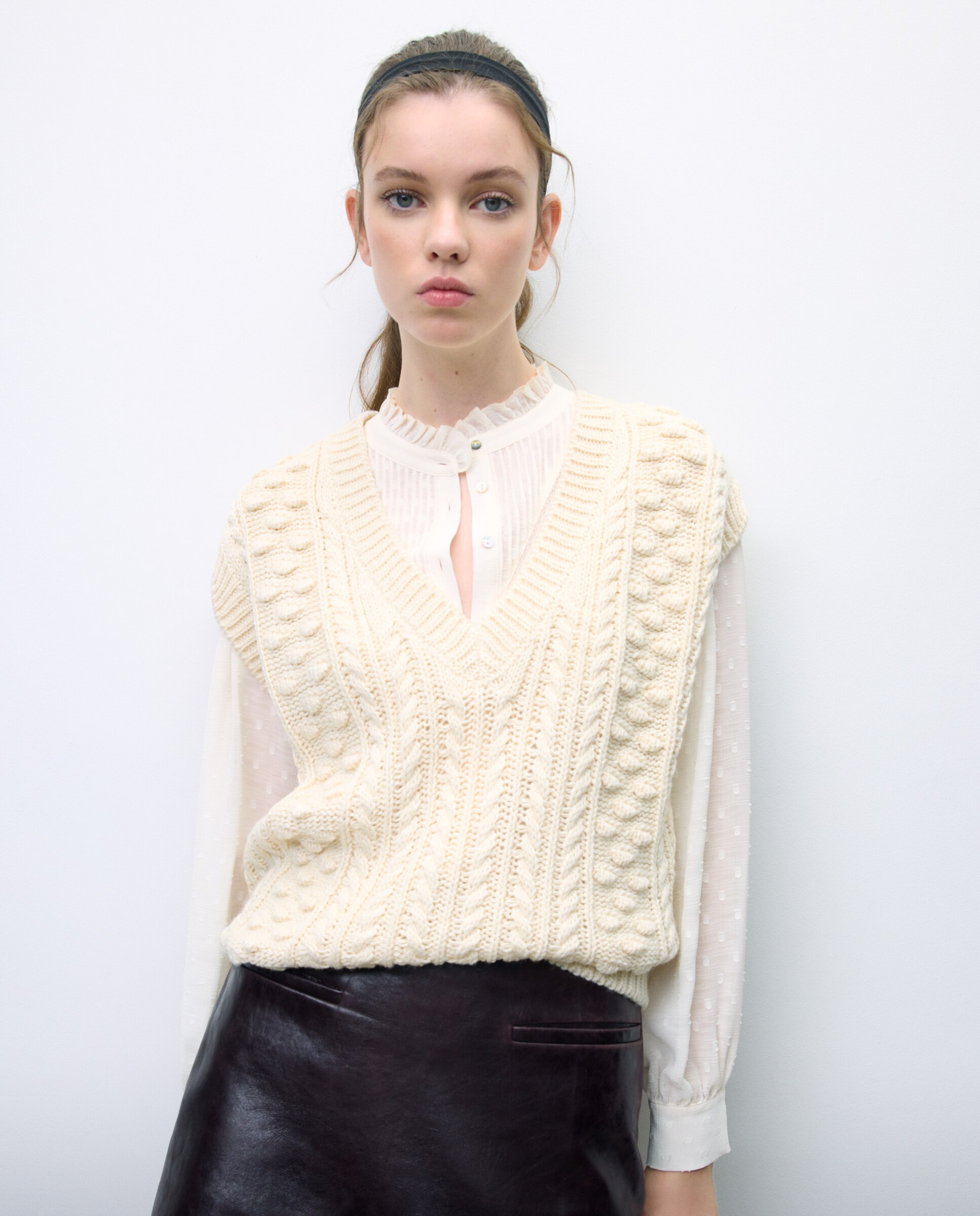 Colete de Malha do Cabo 120 Cru-3