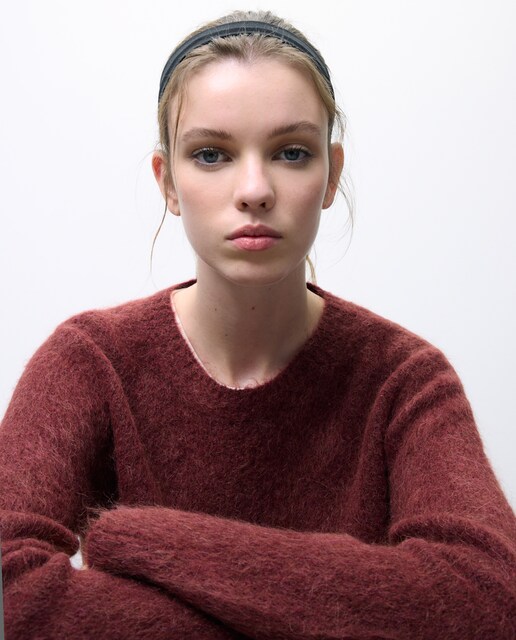 Jersey de mujer de manga larga y alpaca