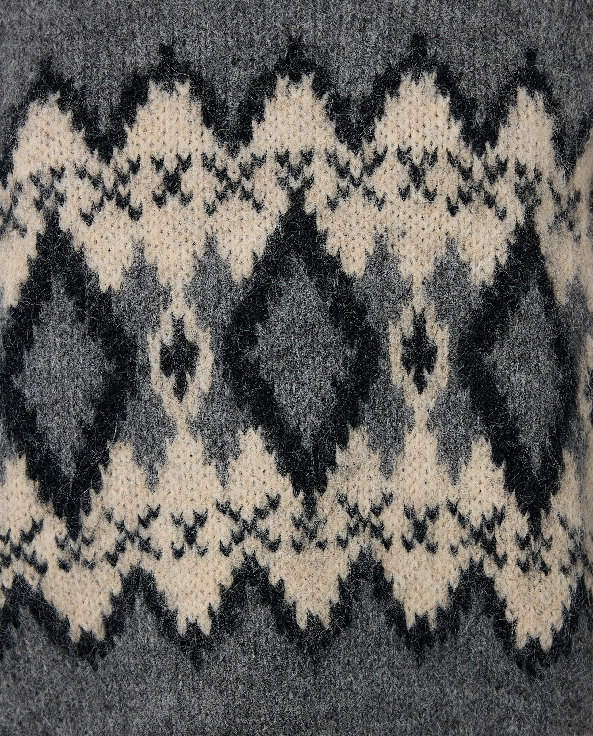 Camisola de malha jacquard com manga comprida 120 Cru-6