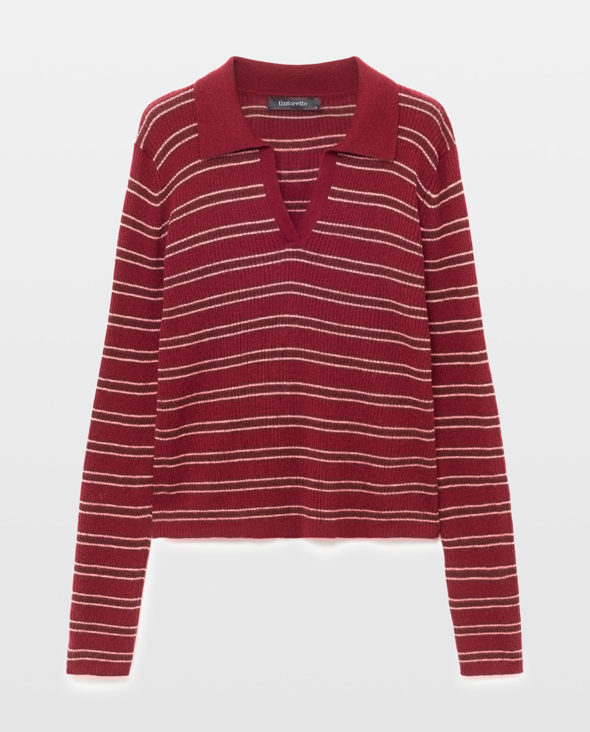 Imagen 4 de Jersey de mujer de manga larga con cuello polo - Tintoretto - Rojo Rojo