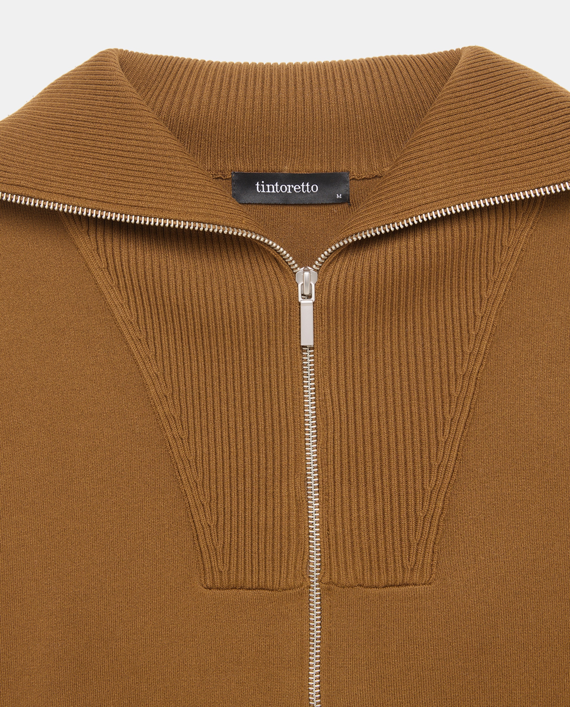 Cardigan Liso com Fecho de Correr 560 Azeitona-2