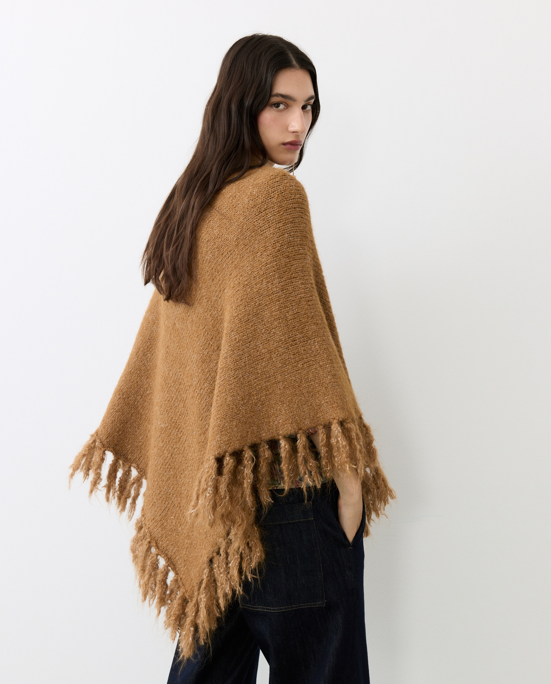 Poncho con flecos de mujer - Tintoretto - Toffee Toffee-2