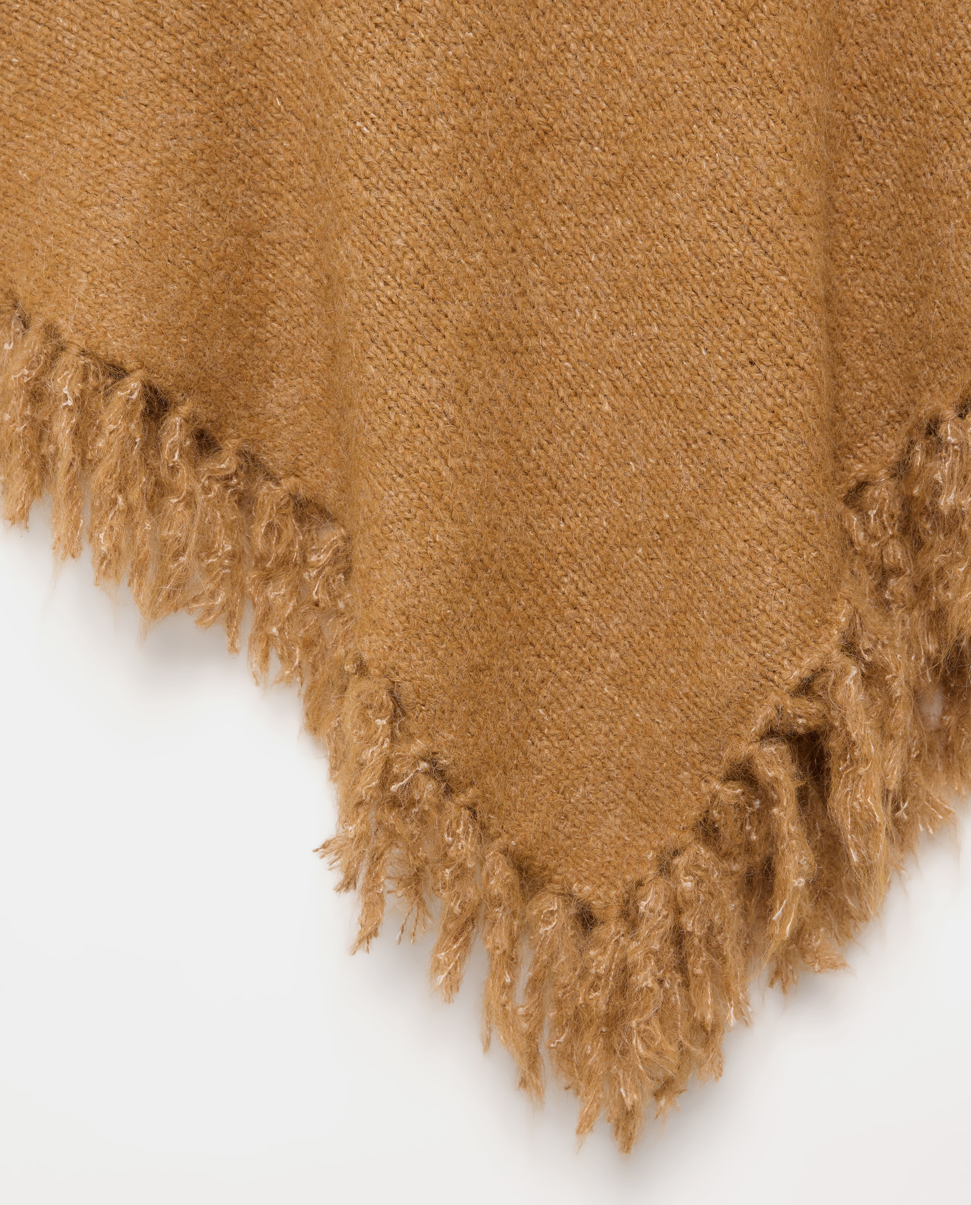 Poncho com Franjas Toffee-2