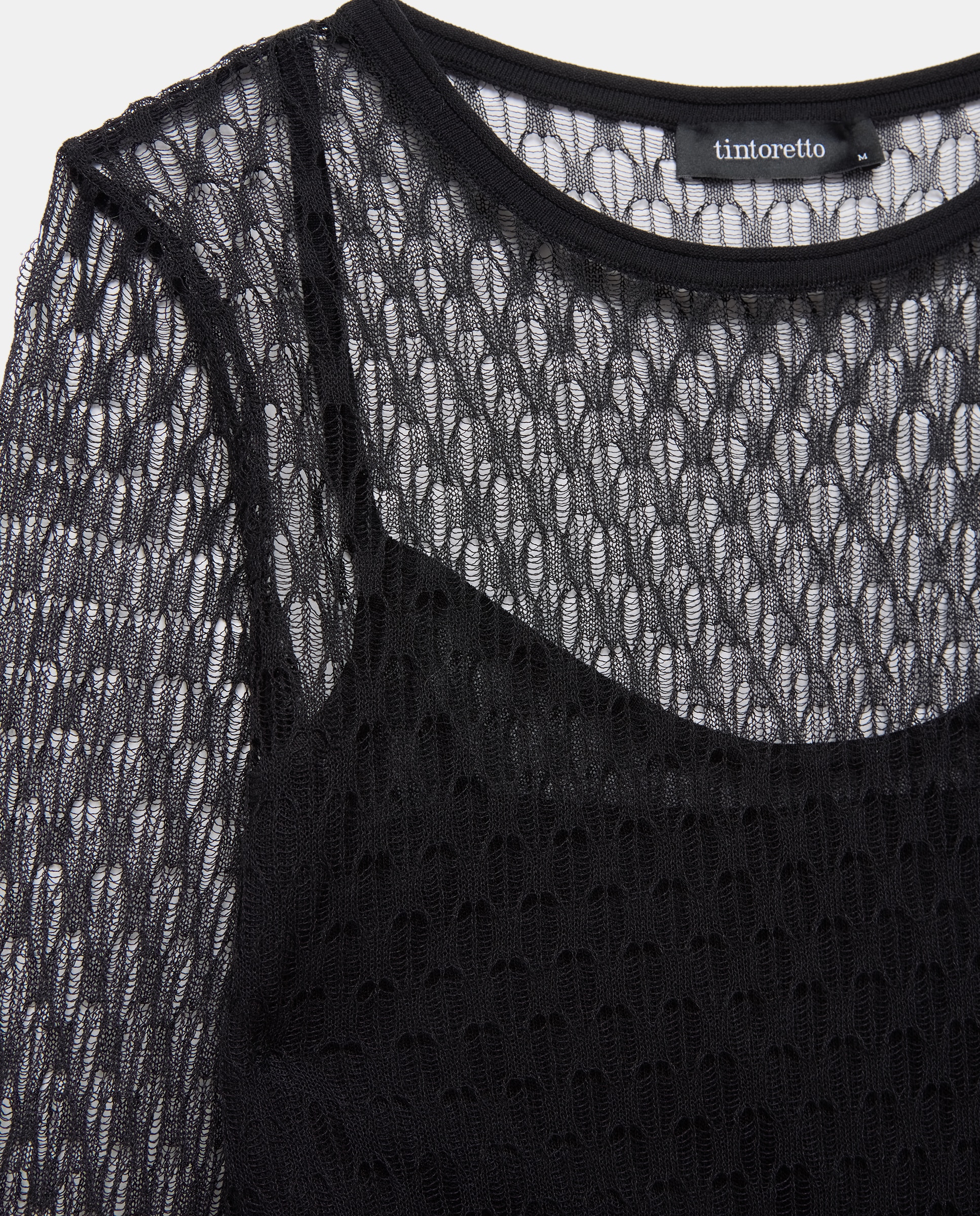 Imagen 6 de Jersey de mujer con transparencia y top - Tintoretto - Negro Negro
