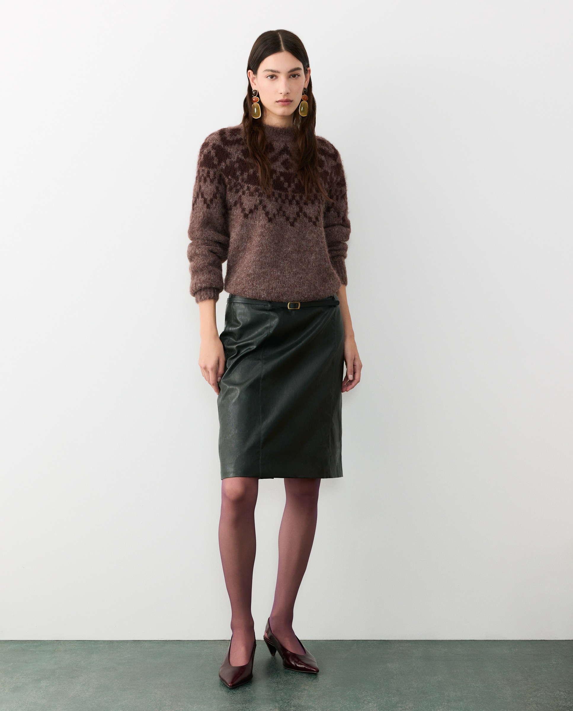 Suéter jacquard de mujer - Tintoretto - Rosa Rosa-2