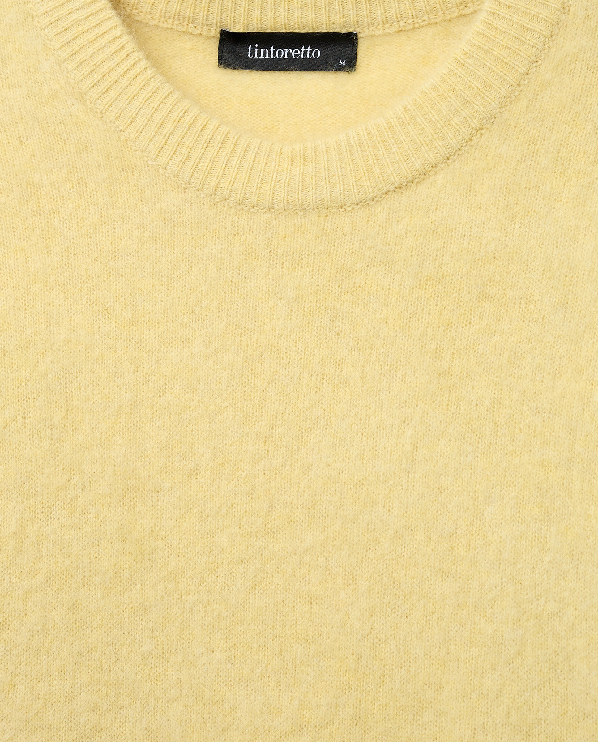 Suéter de mujer liso de cuello caja - Tintoretto - 310 Amarillo claro 310 Amarillo claro-5