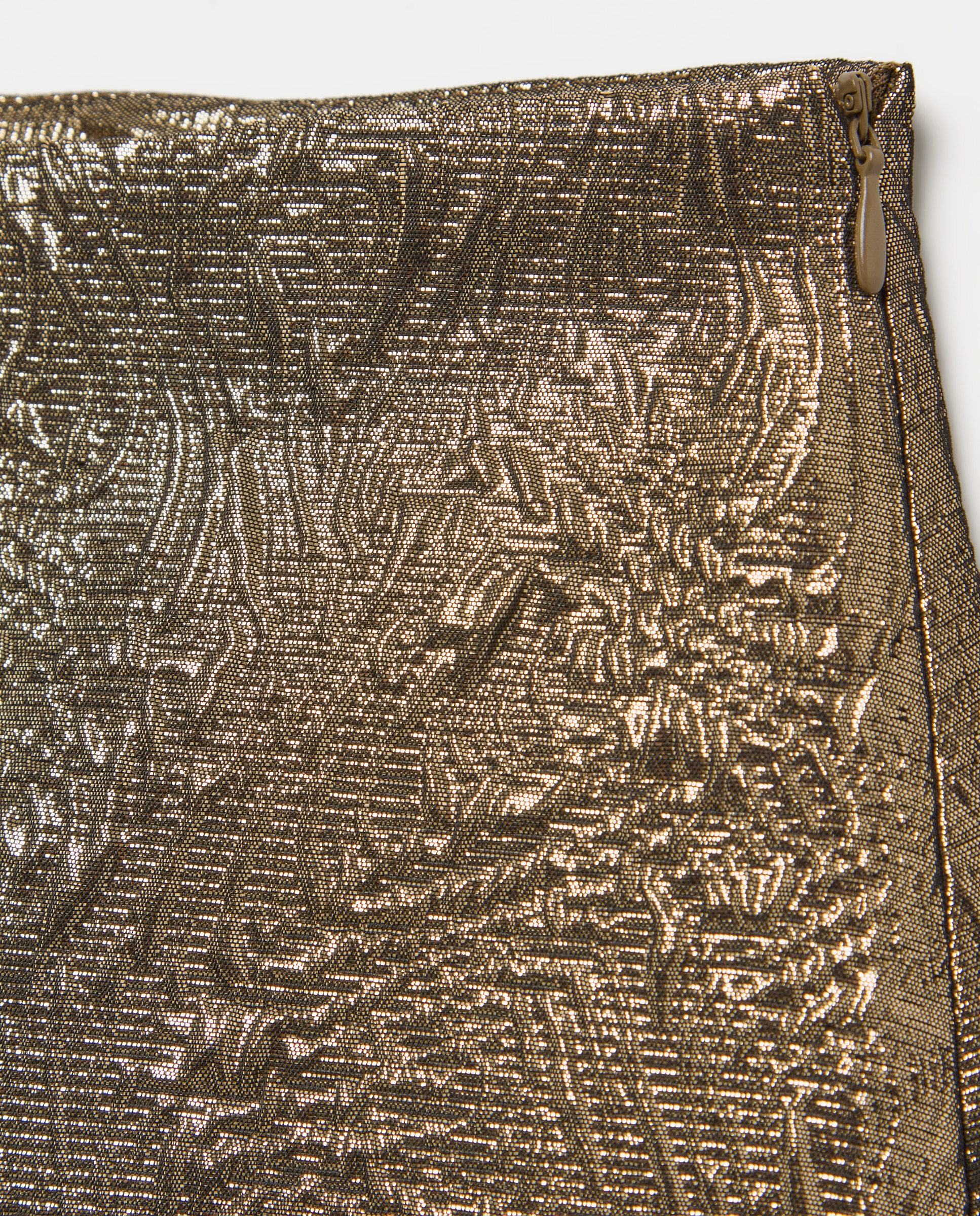 Falda corta con jacquard dorado - Tintoretto - 391 Oro viejo 391 Oro viejo-5