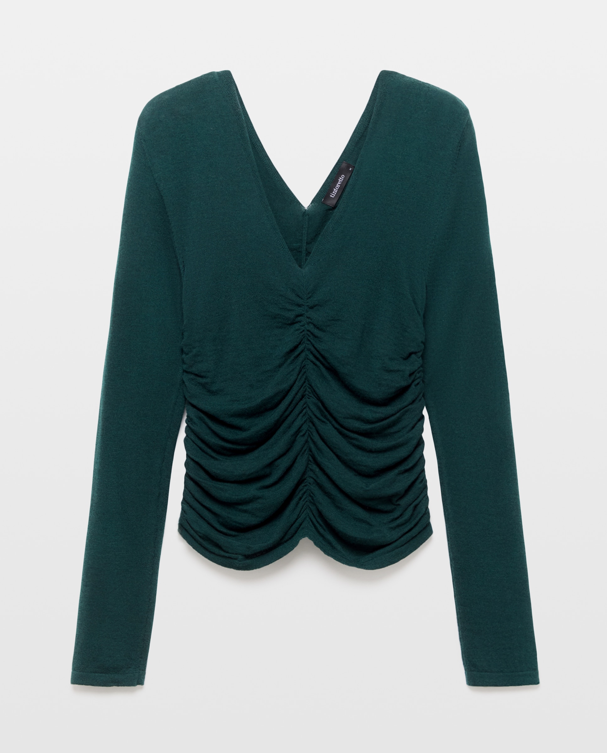 Jersey liso de manga francesa de mujer - Tintoretto - 530 Verde oscuro 530 Verde oscuro-1
