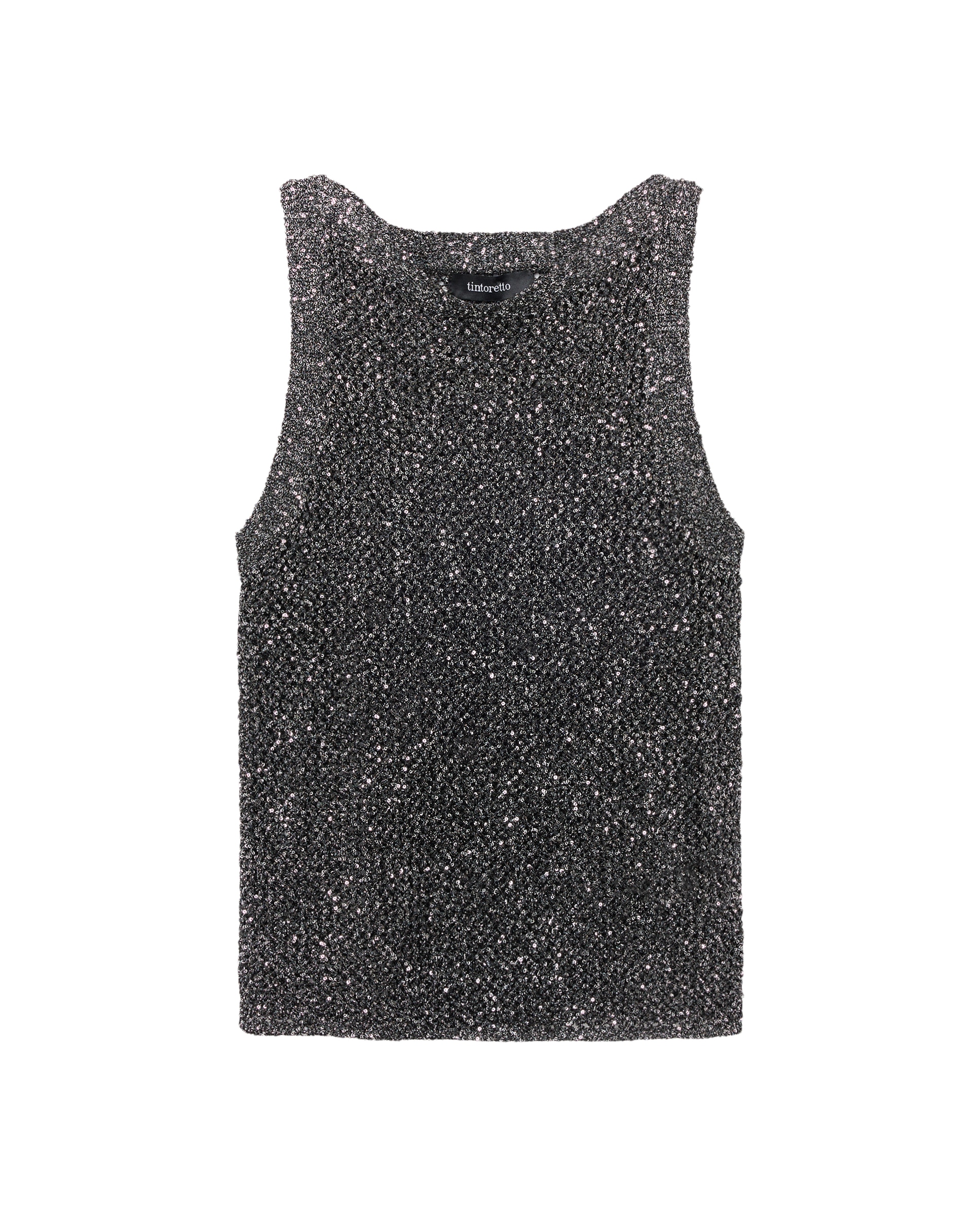 Jersey liso con manga francesa de mujer - Tintoretto - Negro Negro-4