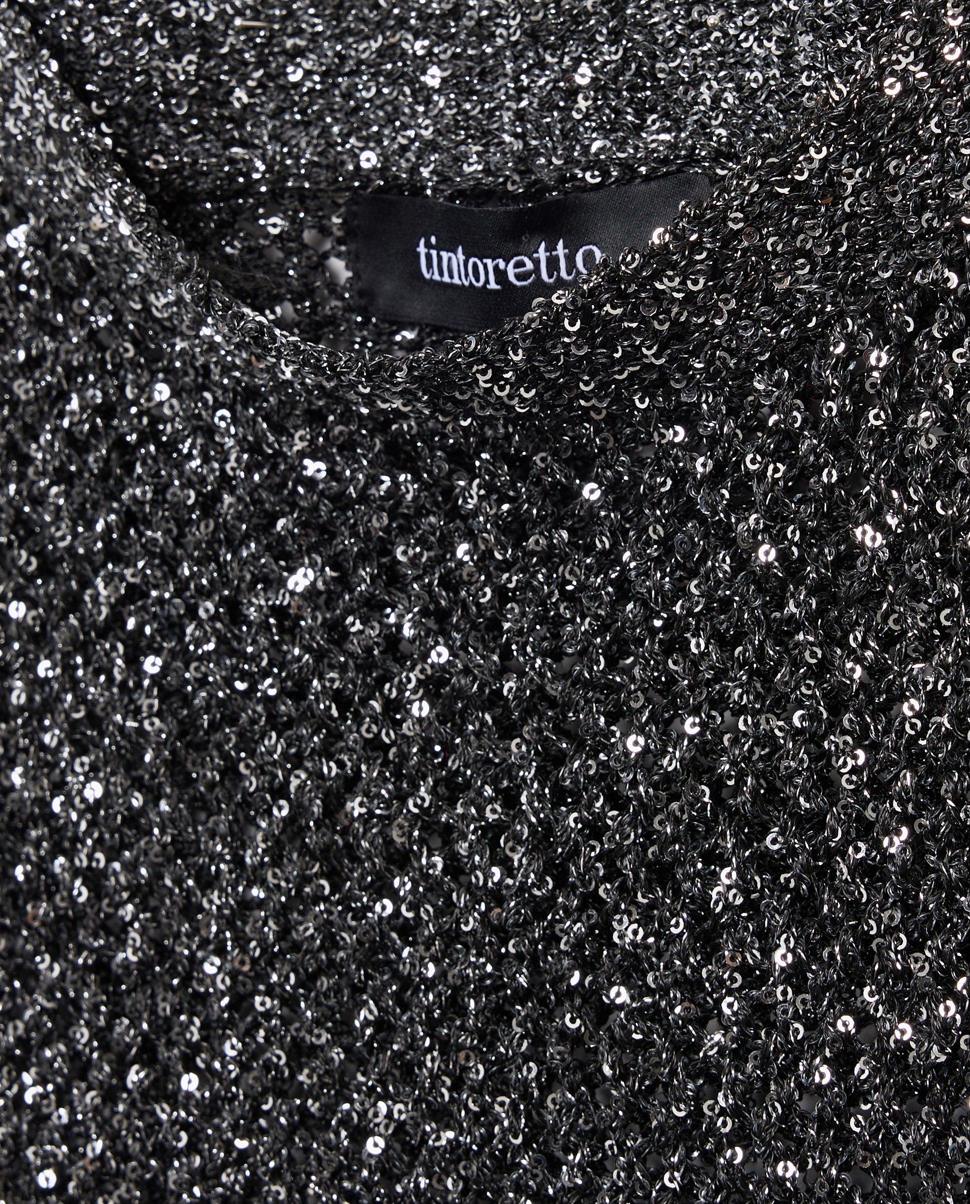 Jersey liso con manga francesa de mujer - Tintoretto - Negro Negro-5