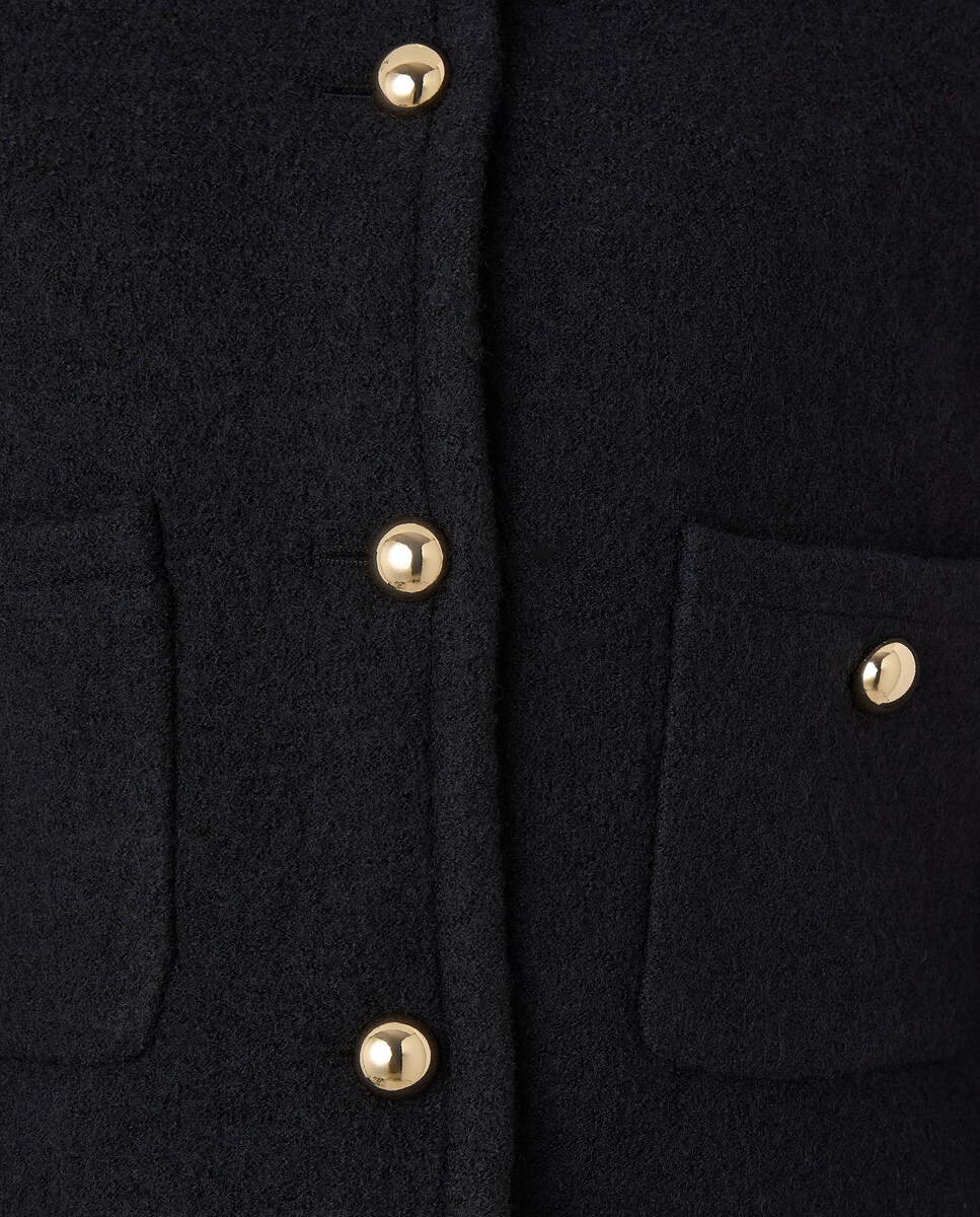 Casaco com Decote Redondo Azul-marinho-5