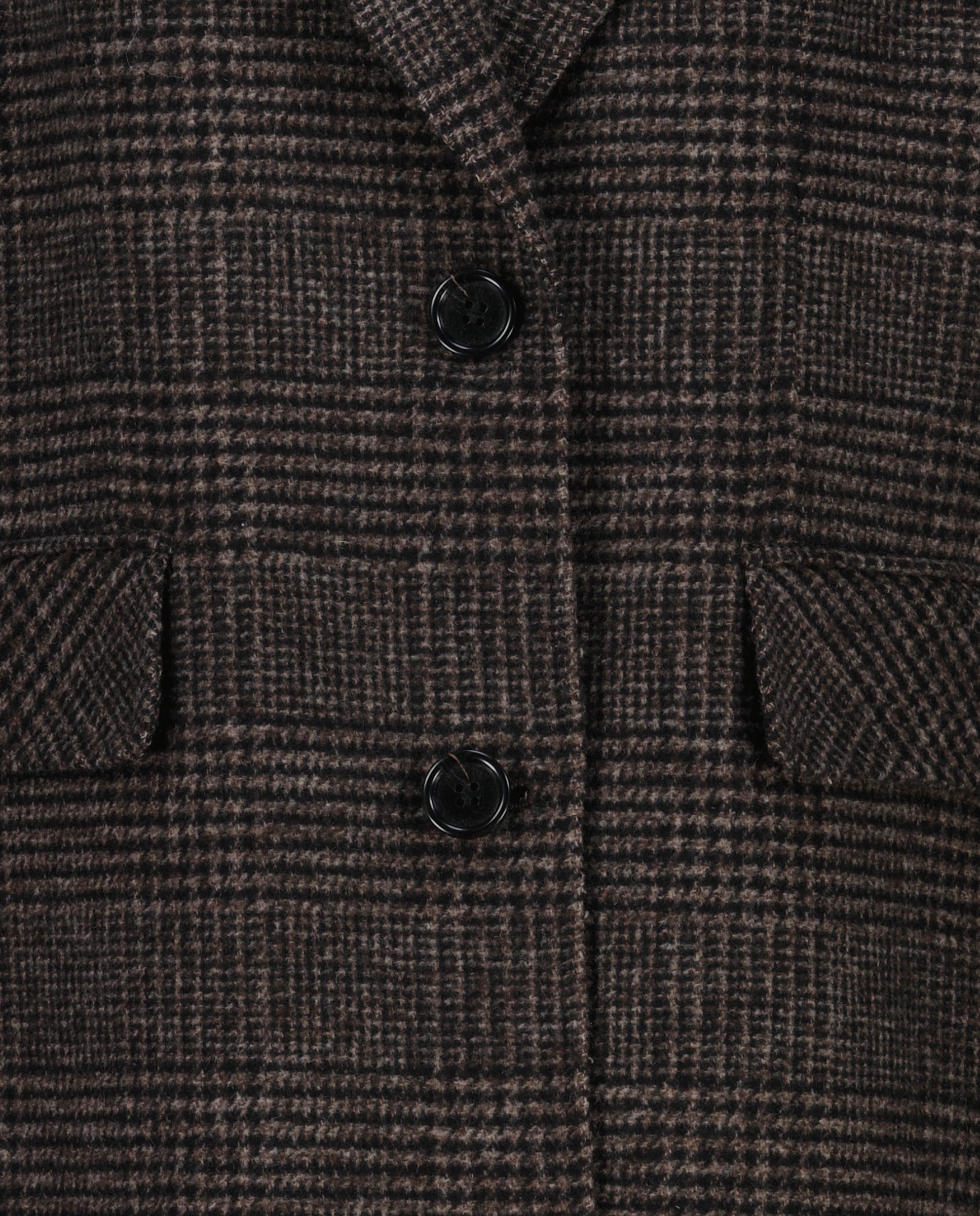 Blazer Handmade aos Quadrados Castanho-6