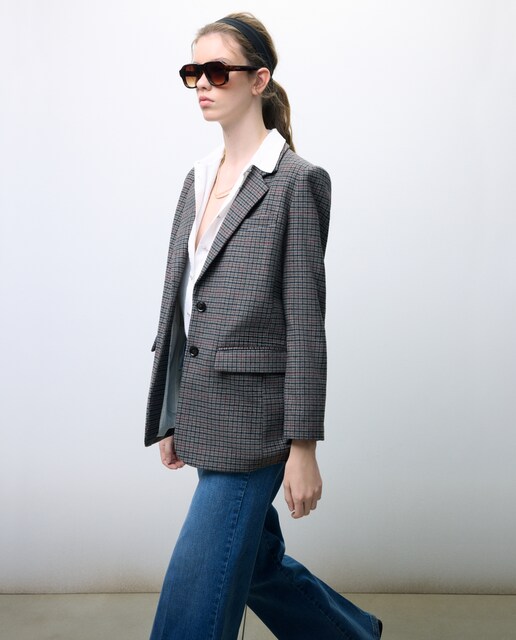 Imagen 0 de Blazer de mujer de cuadros