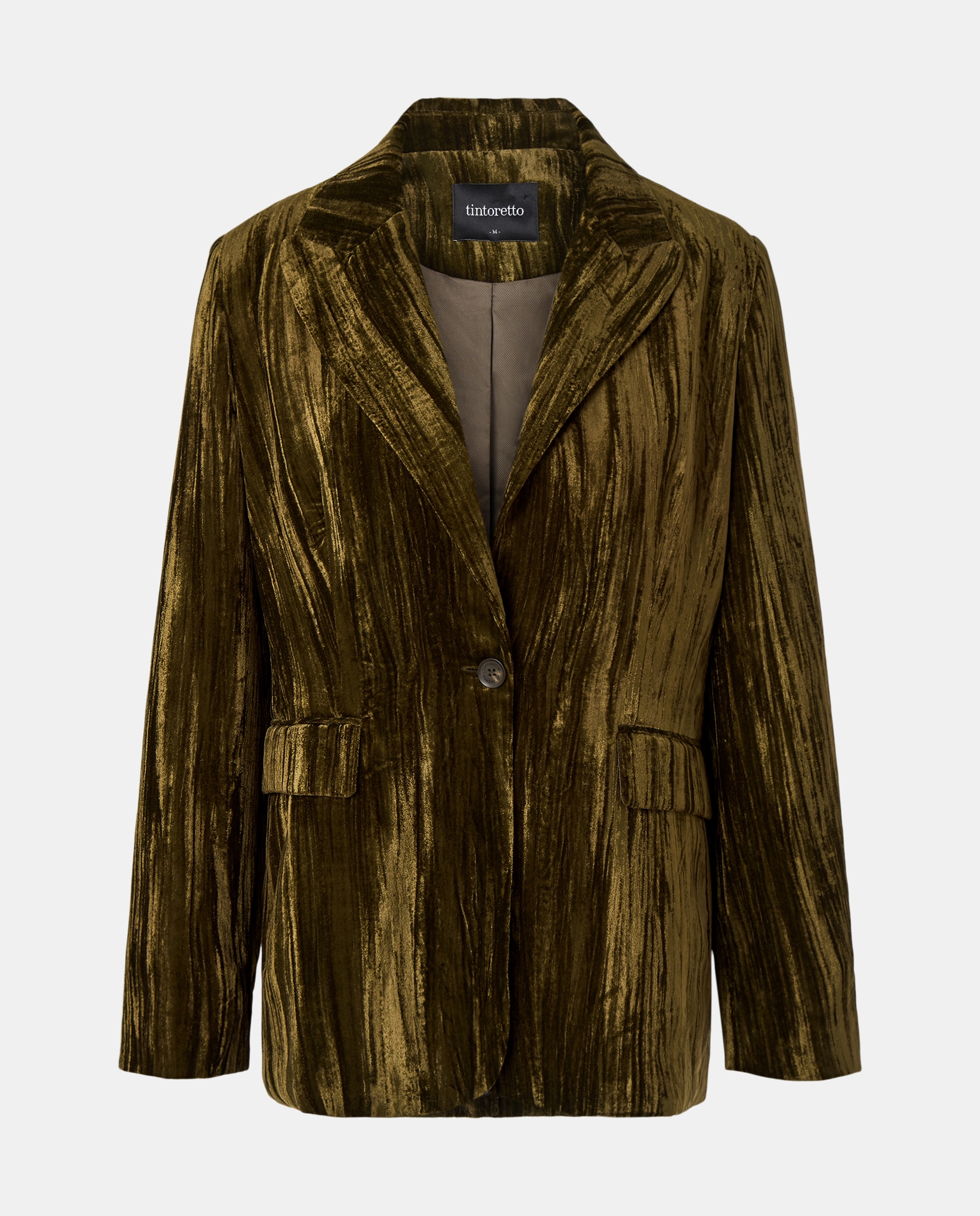 Blazer Liso de Veludo 530 Verde Escuro-5