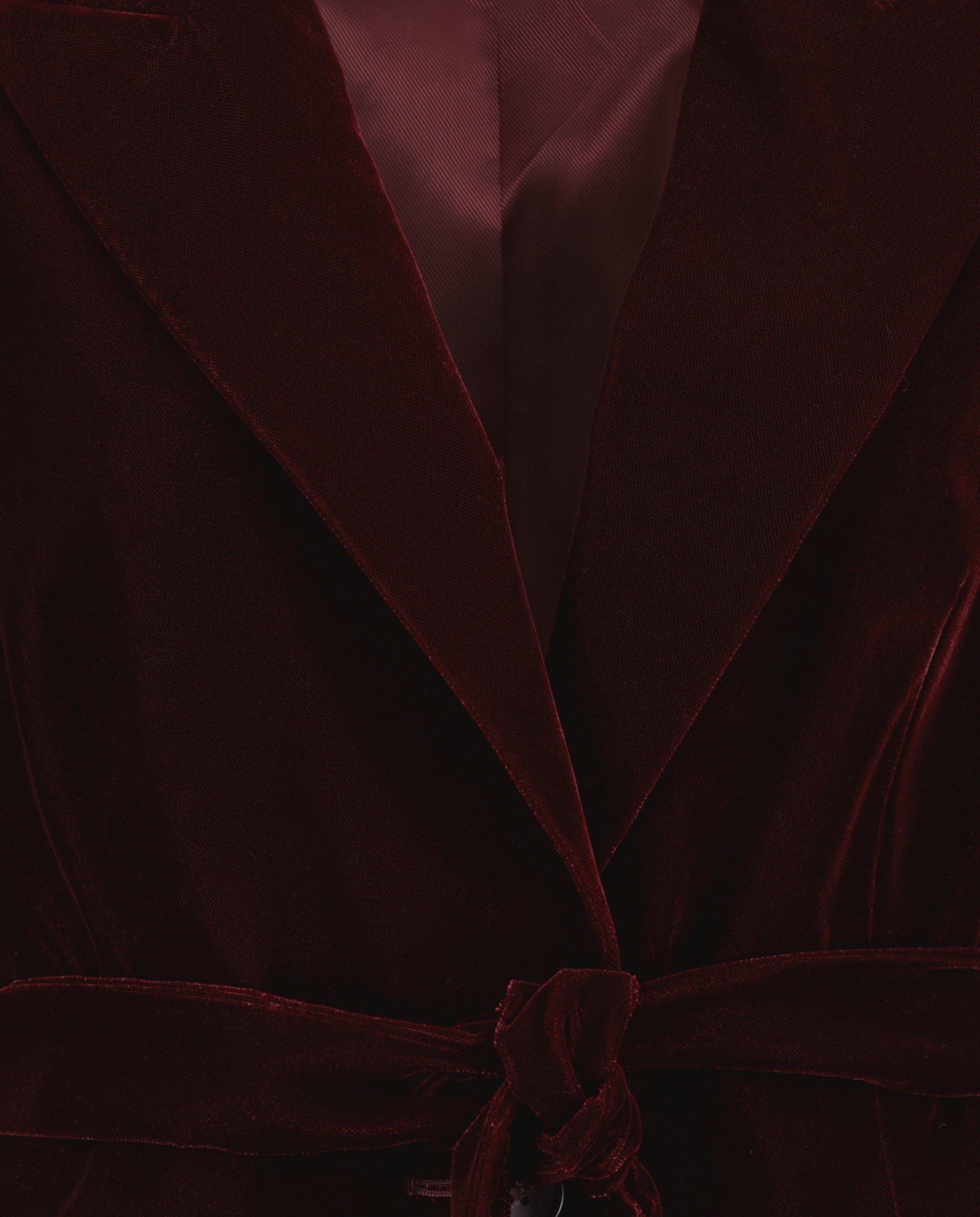 Blazer Liso de Veludo Bordeaux-6