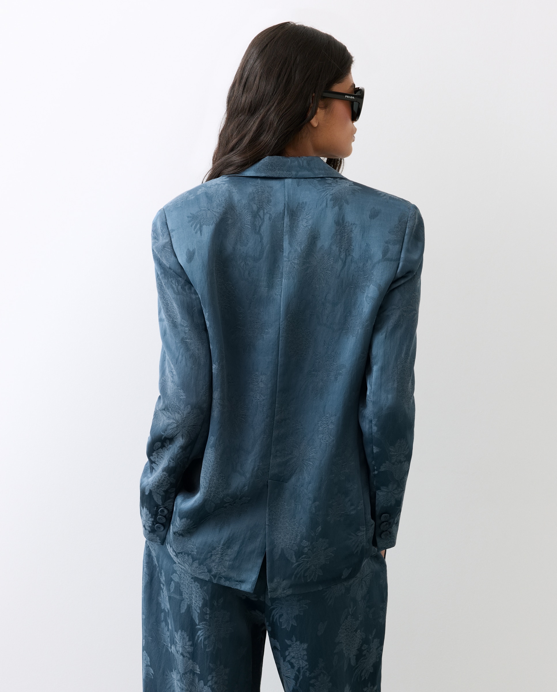 Blazer de Jacquard Azul-escuro-2