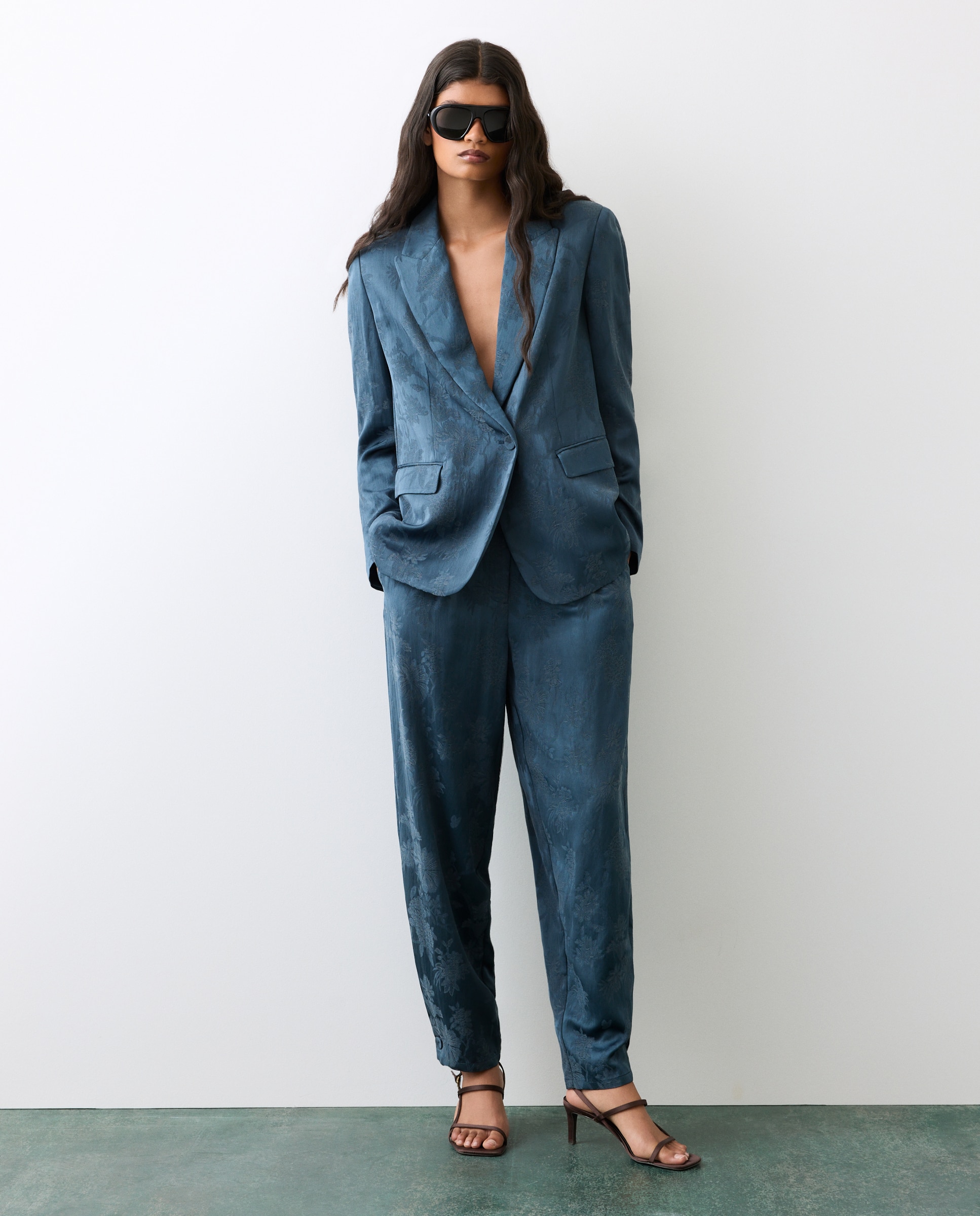 Blazer de Jacquard Azul-escuro-3