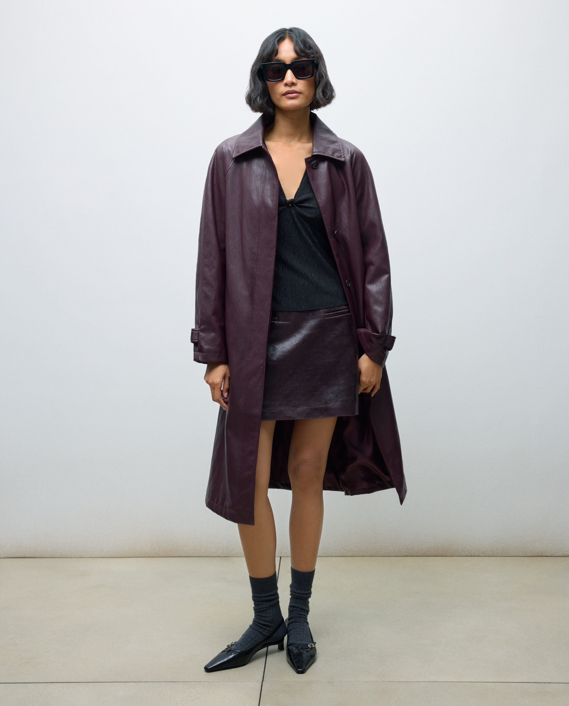 Camisola de Manga Comprida com Nó Preto-1