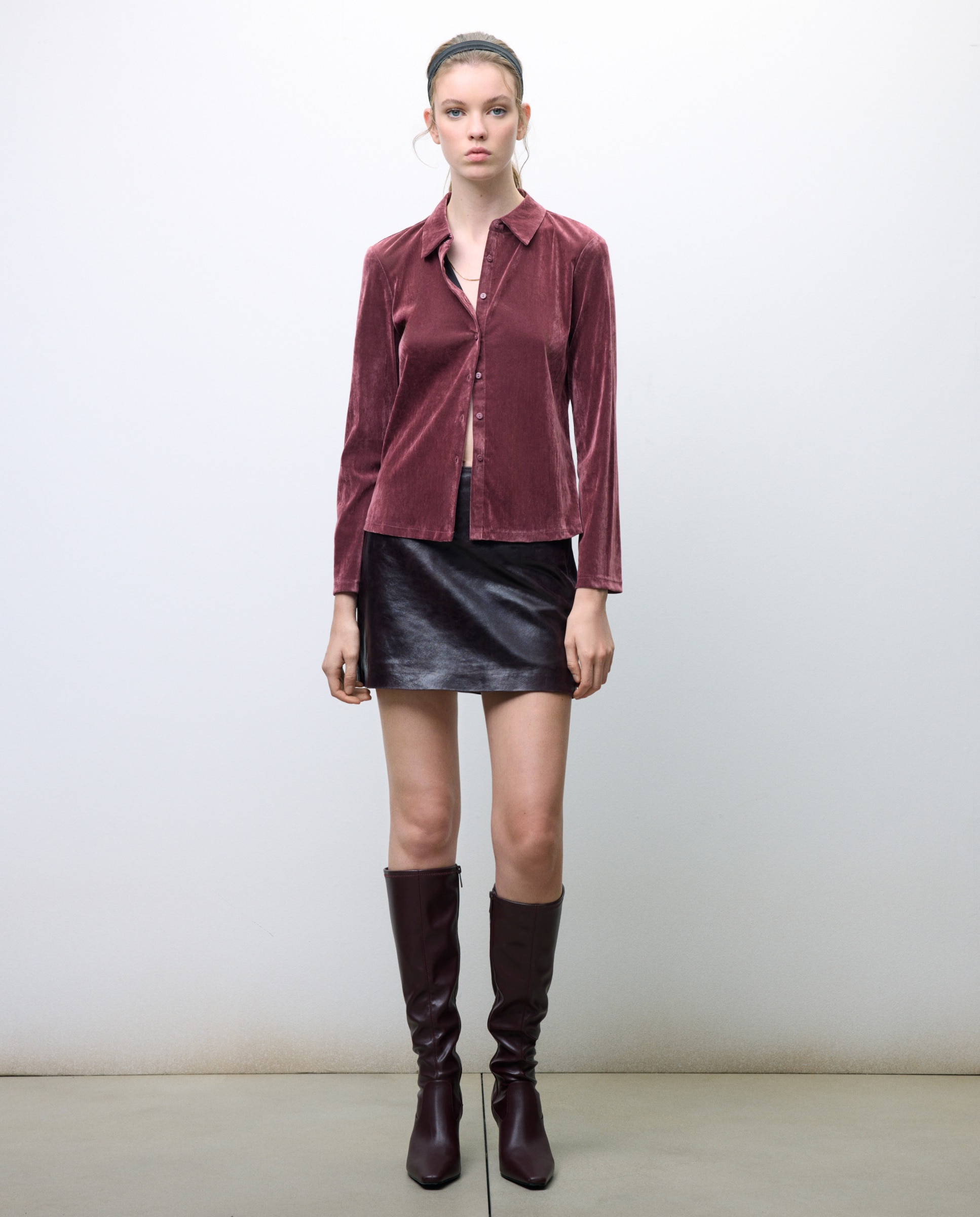 Camisa de Malha com Manga Comprida 291 Beringela-1