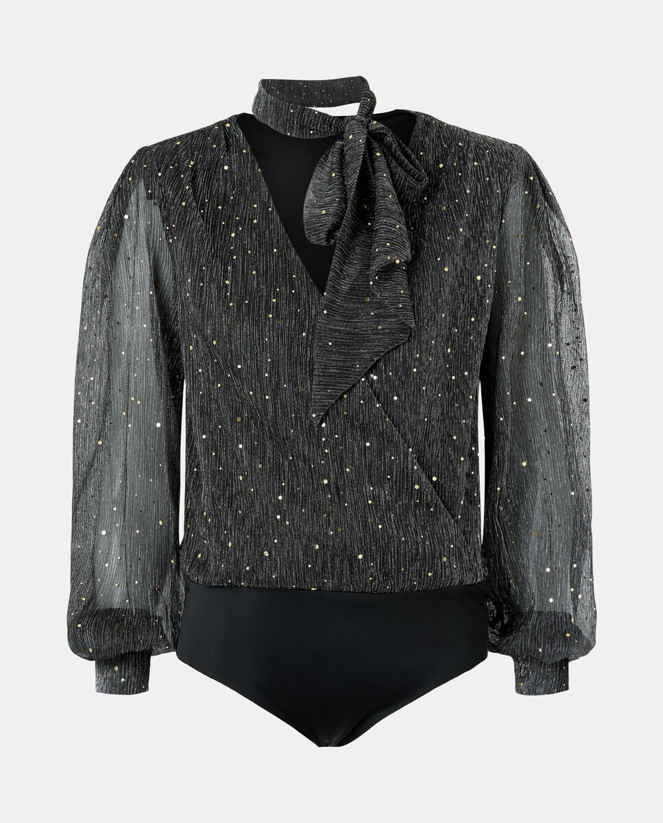 Body Liso de Manga Comprida 820 Cinzento Médio-5