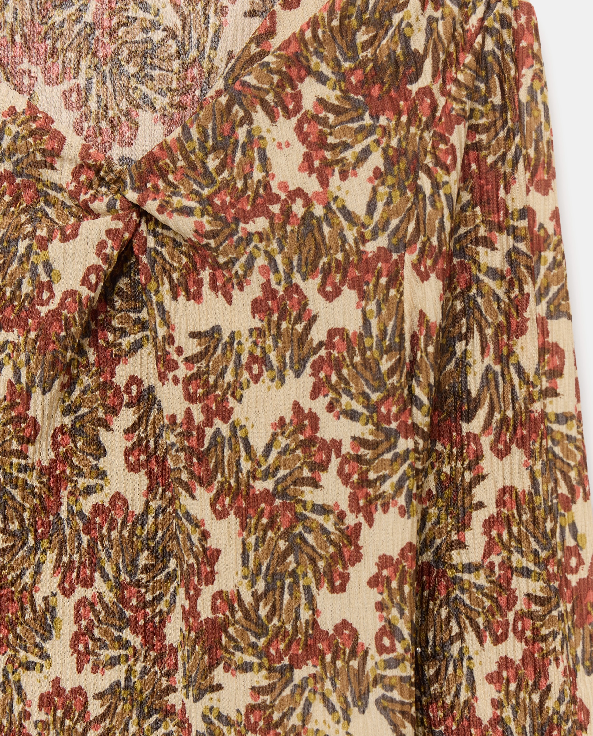Camiseta manga larga con nudo lateral de mujer - Tintoretto - Marrón Marrón-5