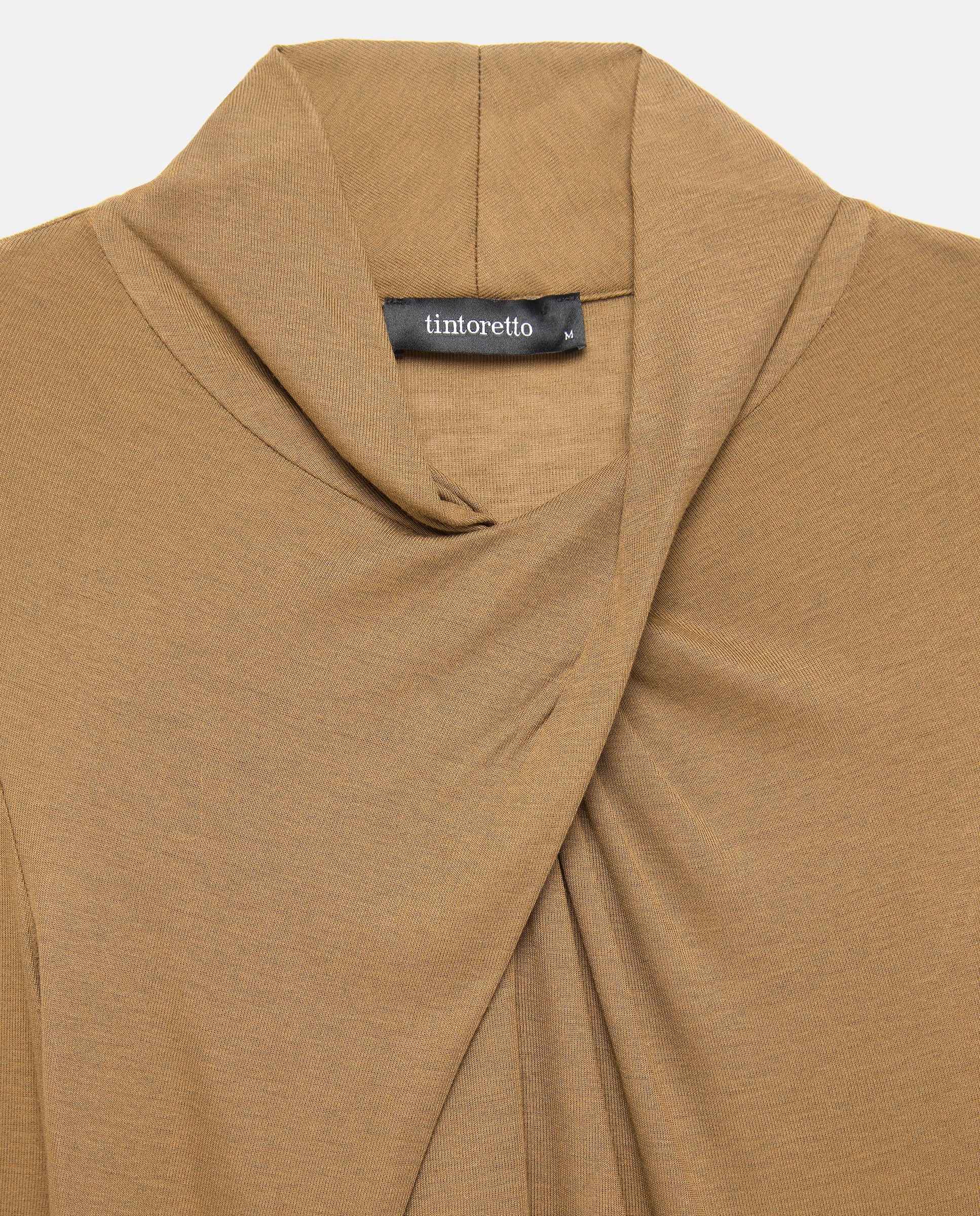 Camiseta manga larga de mujer con escote cruzado - Tintoretto - 560 Oliva 560 Oliva-6