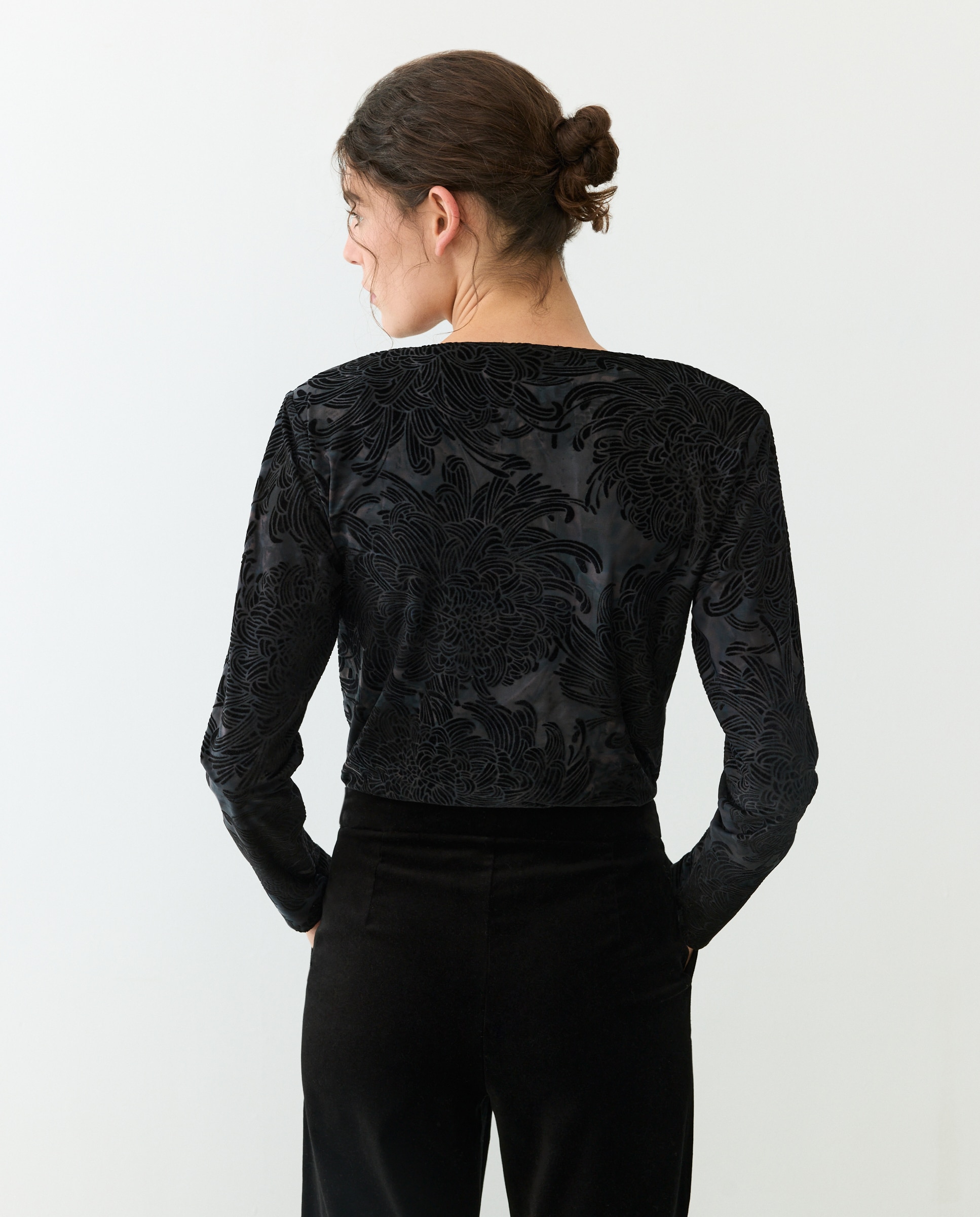 Imagen 2 de Body manga larga estampado de mujer - Tintoretto - Negro Negro