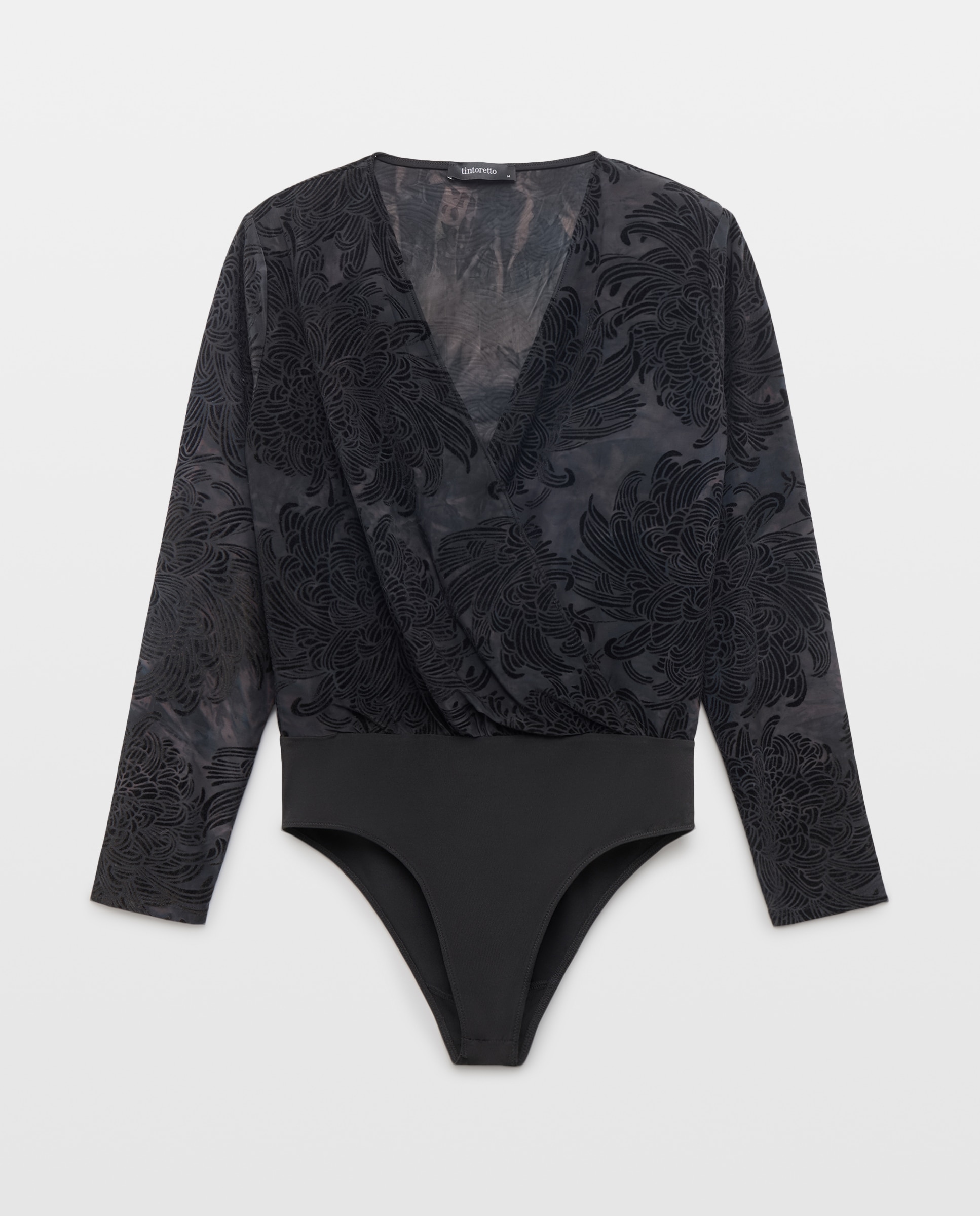 Imagen 4 de Body manga larga estampado de mujer - Tintoretto - Negro Negro