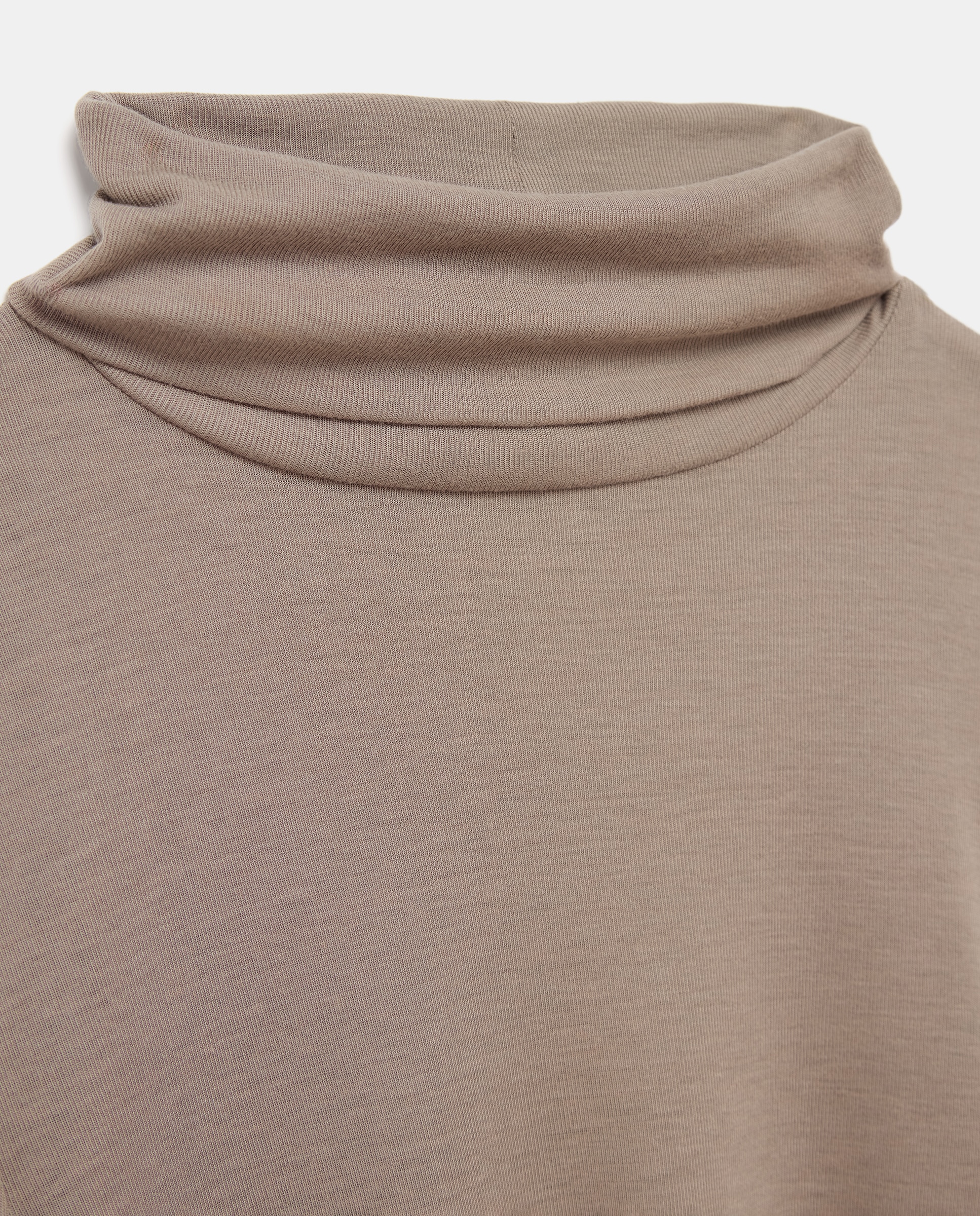 Camiseta de mujer manga larga cuello cisne - Tintoretto - Visón claro Visón claro-5