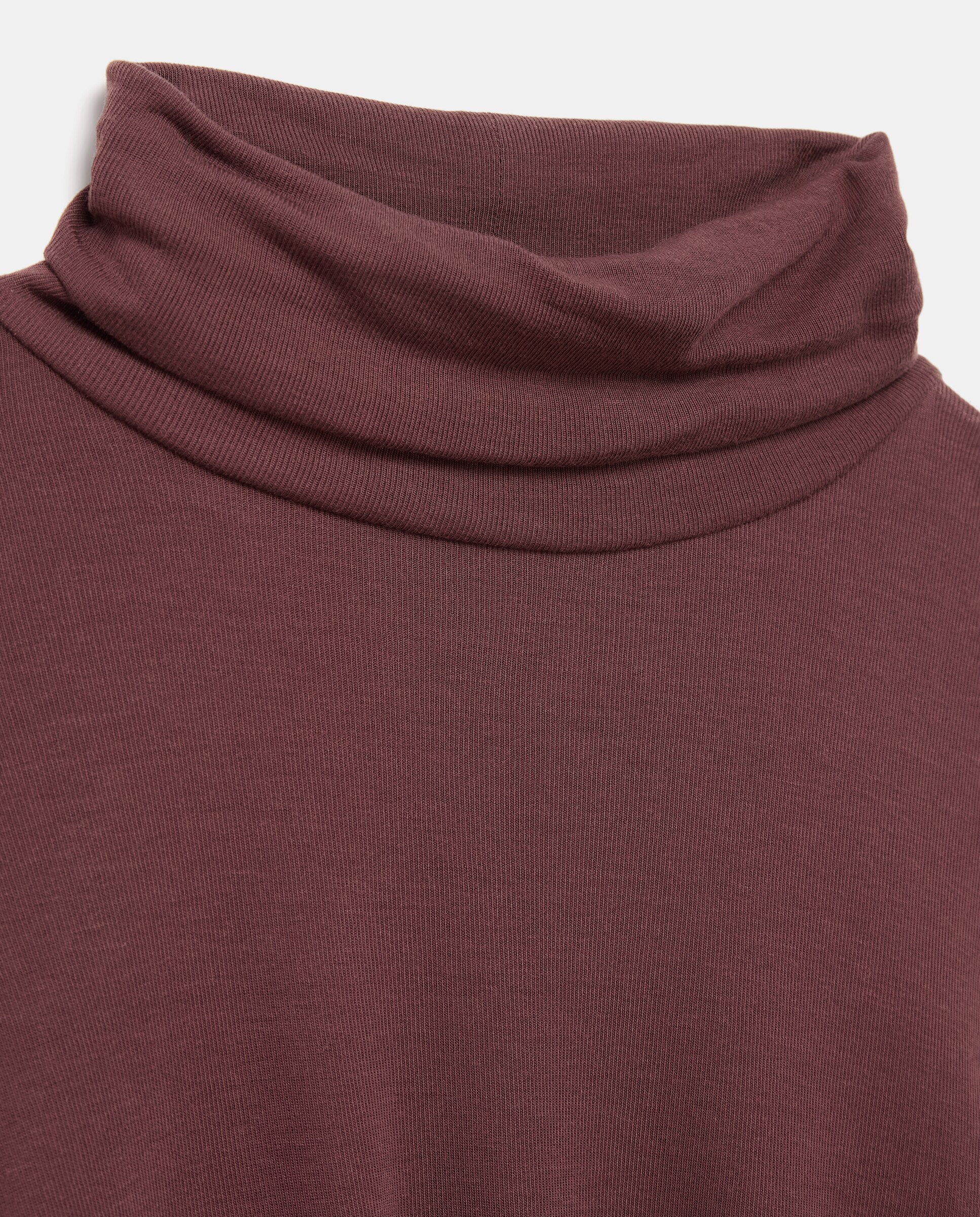 Camiseta de mujer manga larga cuello cisne - Tintoretto - Marrón Marrón-5