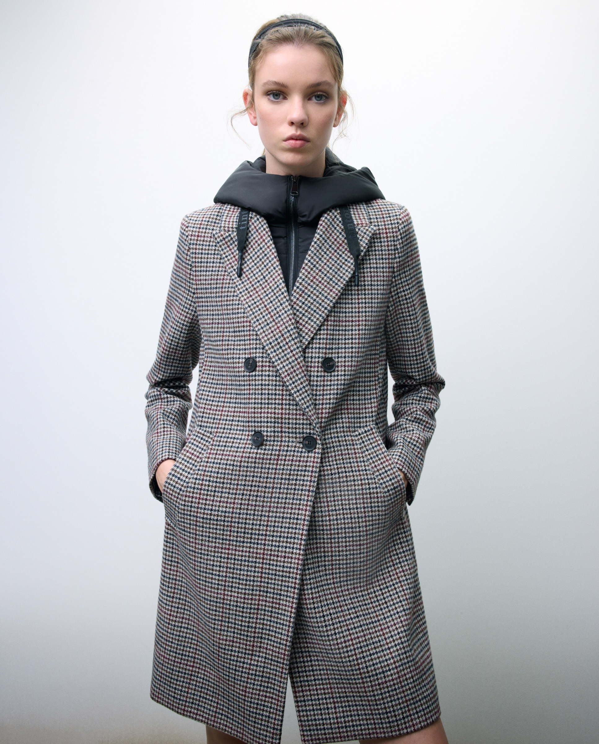 Sobretudo com capuz Castanho-2