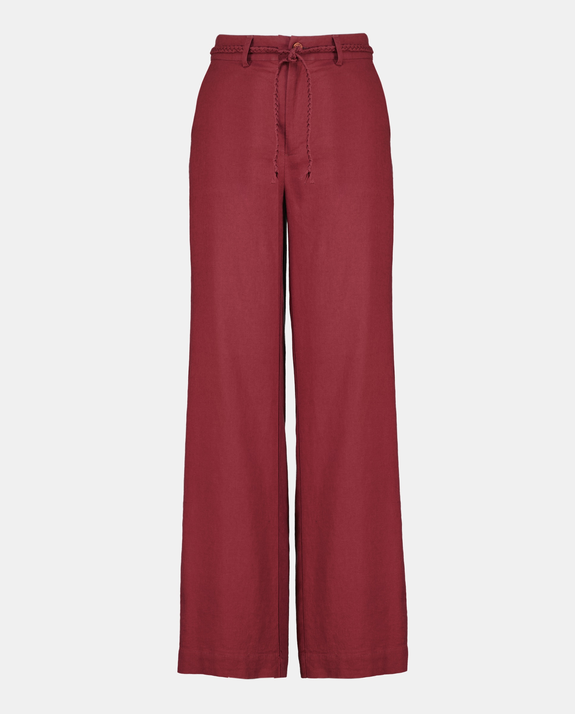 Calças Largas com Cinto Entrançado 240 Fúcsia-4