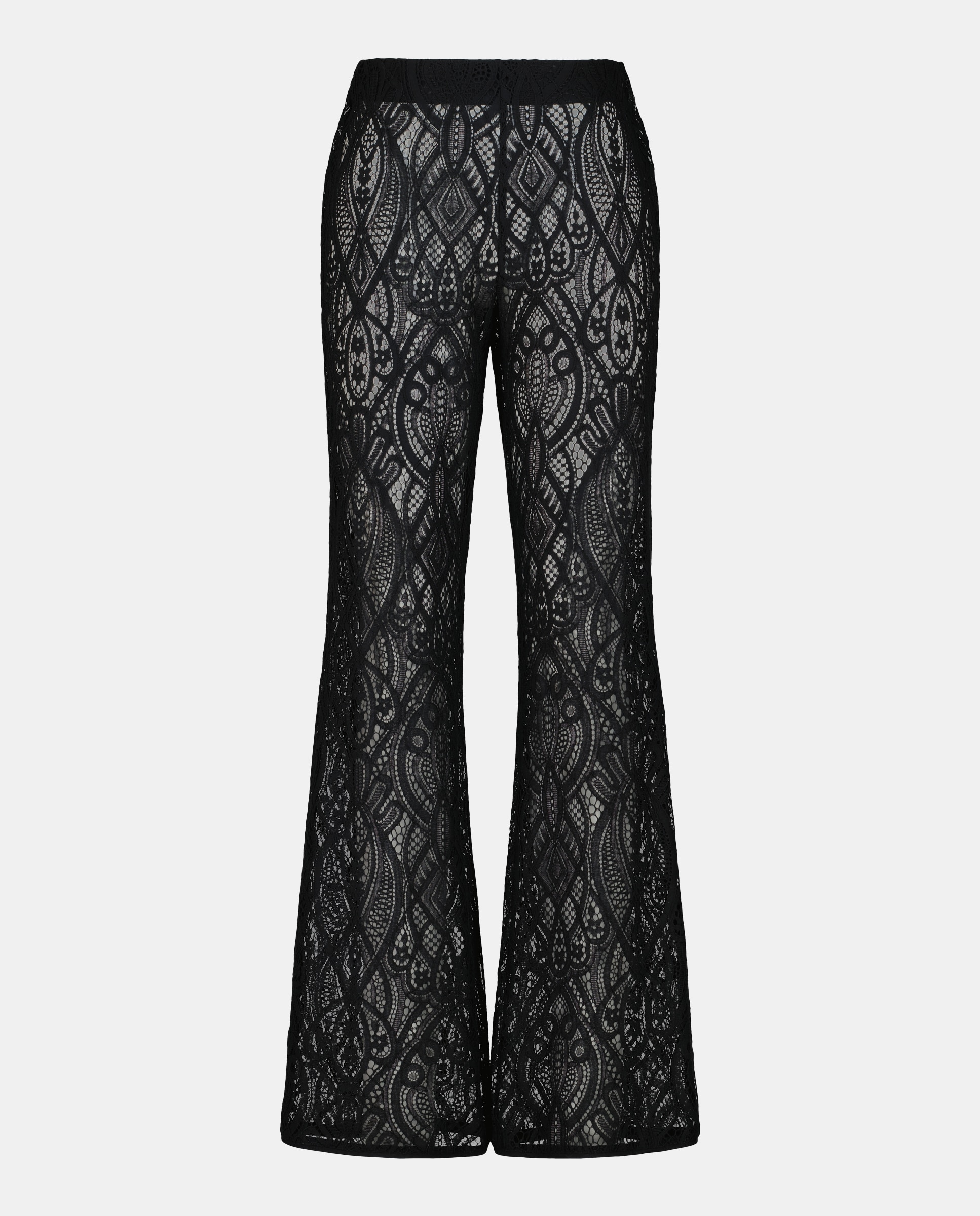Calças de Renda Preto-5