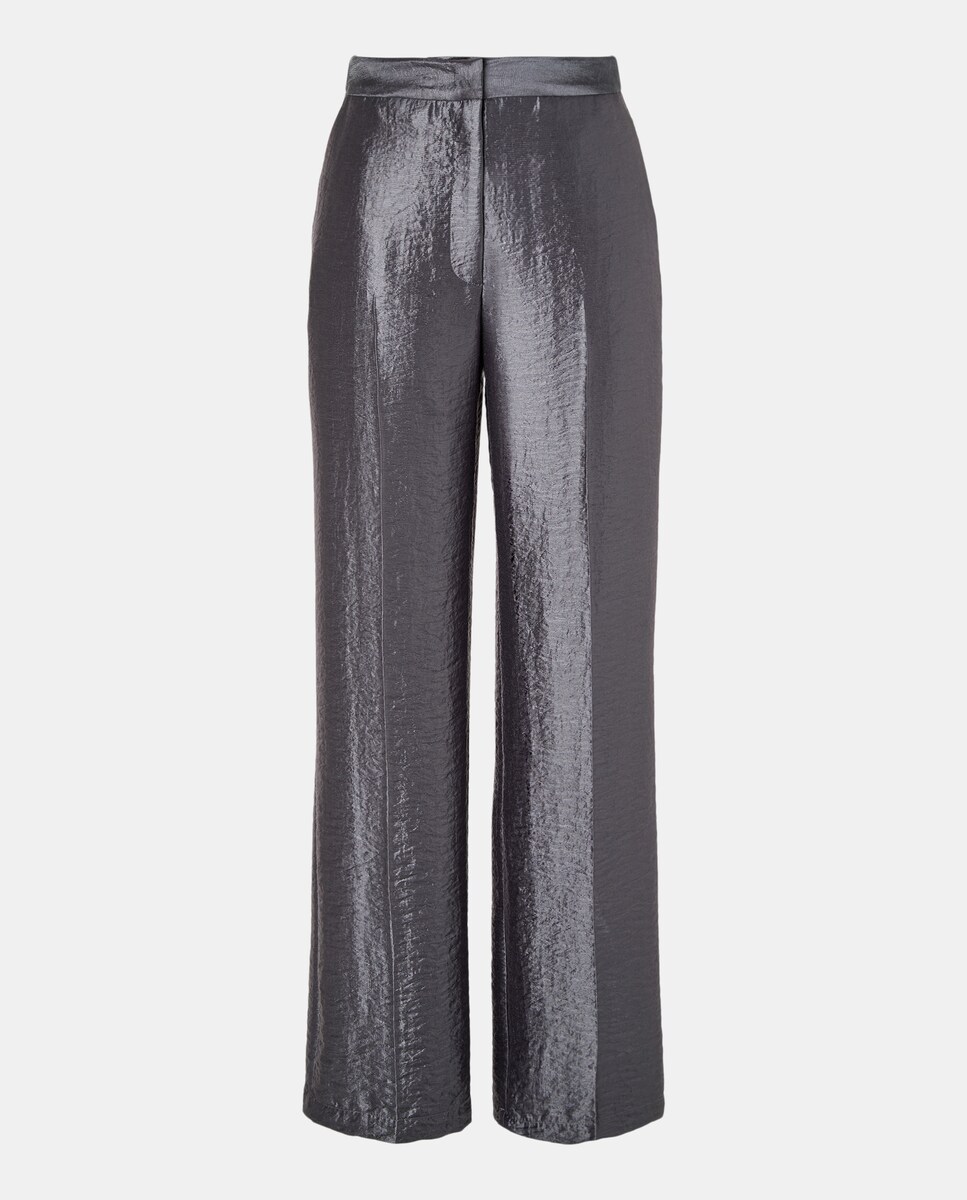 Calças de Fato Laminadas Prateado envelhecido-4