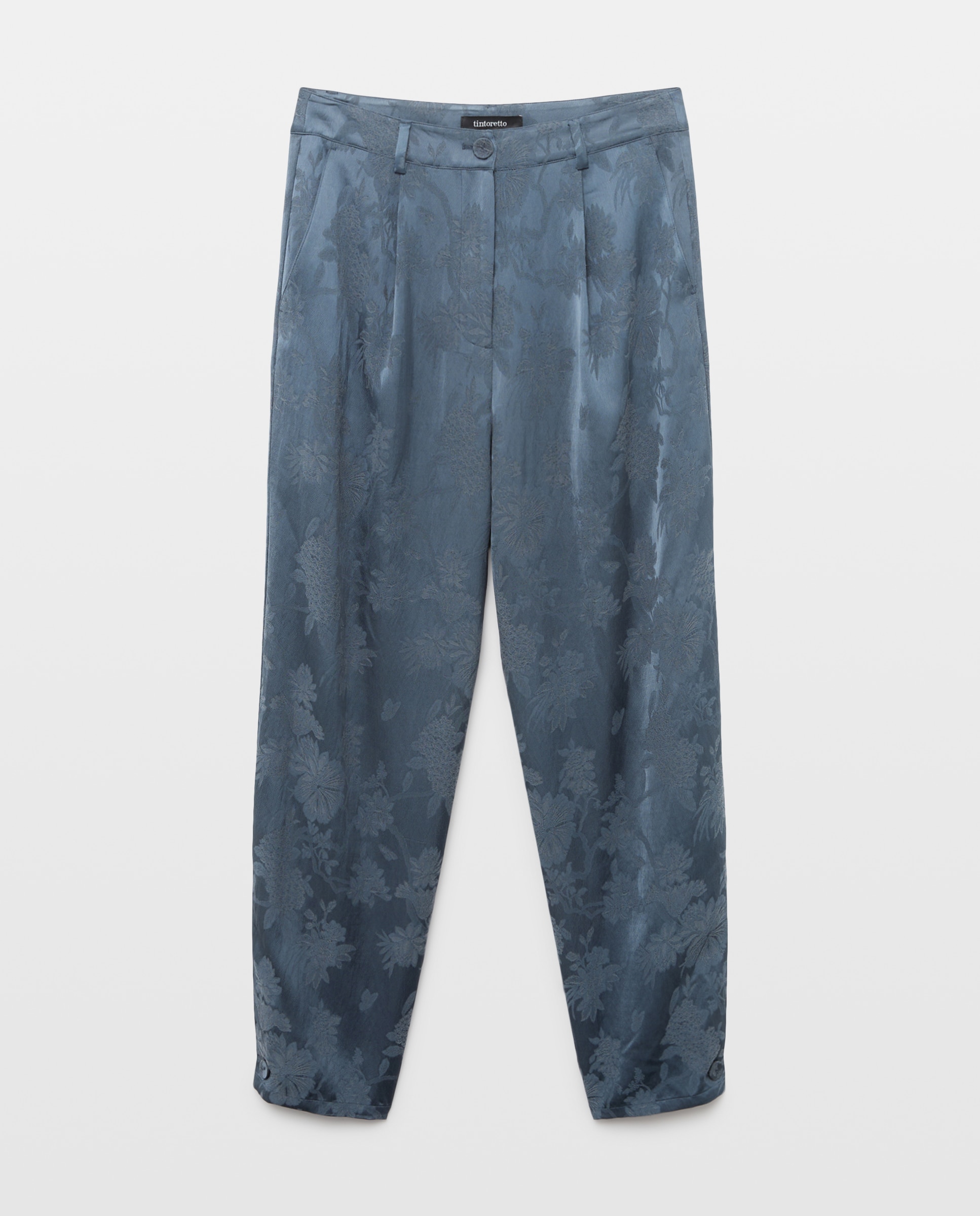 Pantalón bombacho de mujer jacquard - Tintoretto - Azul oscuro Azul oscuro-4
