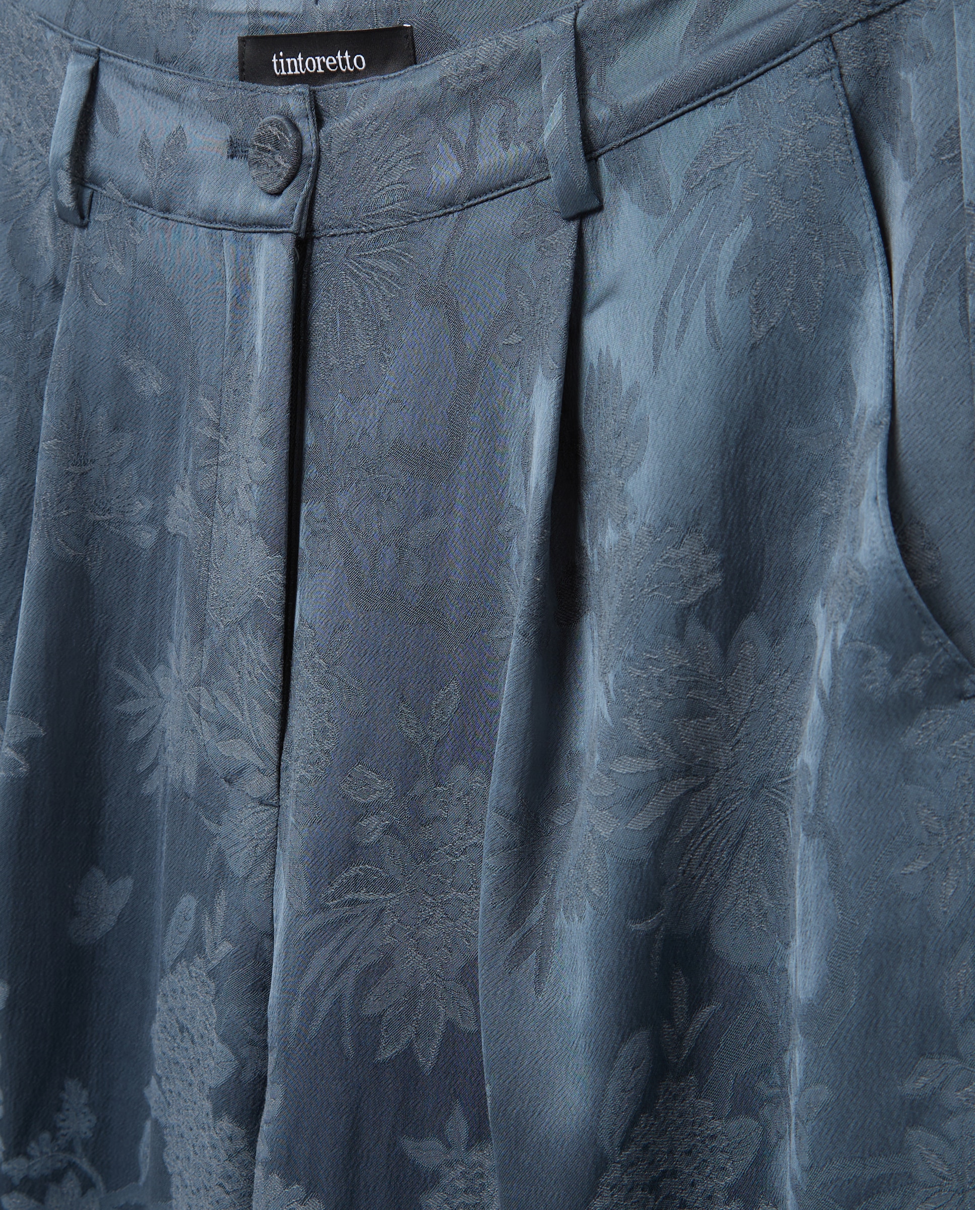 Pantalón bombacho de mujer jacquard - Tintoretto - Azul oscuro Azul oscuro-5