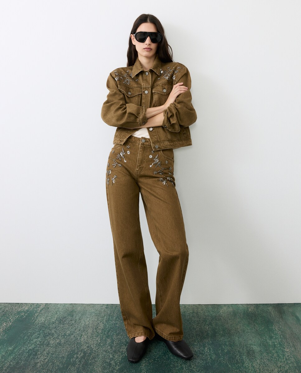 Imagen 0 de Jeans con pedrería de mujer Toffee