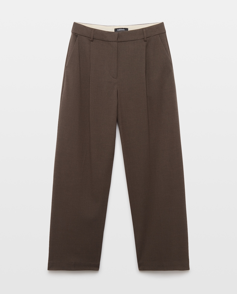 Imagen 1 de Pantalón pinzas ancho de mujer Negro