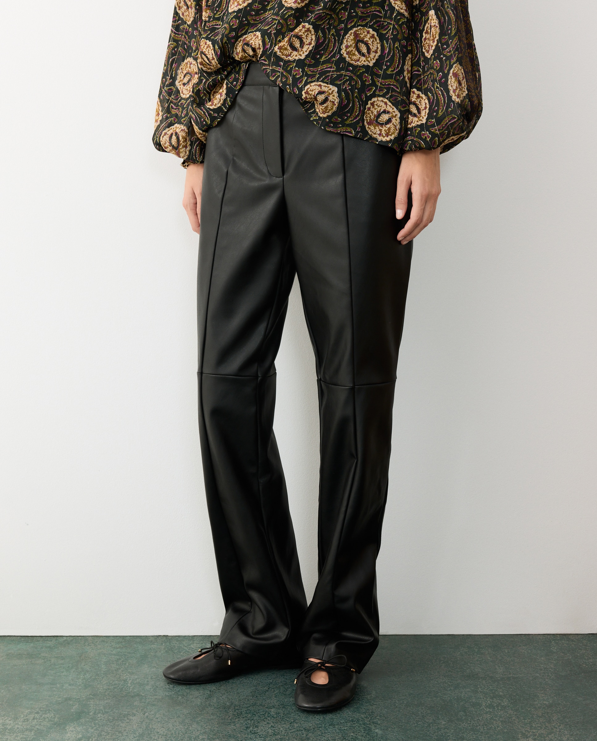 Imagen 2 de Pantalón de mujer efecto piel - Tintoretto - Negro Negro