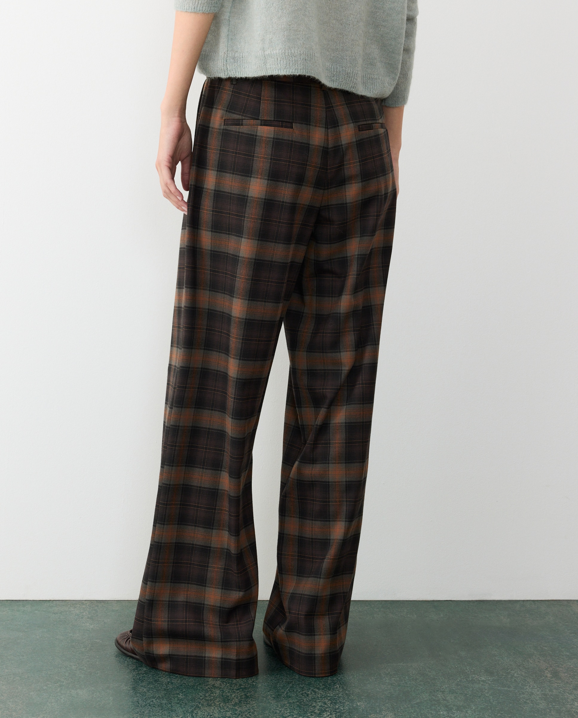 Pantalón pinzas ancho - Tintoretto - Marrón Marrón-3