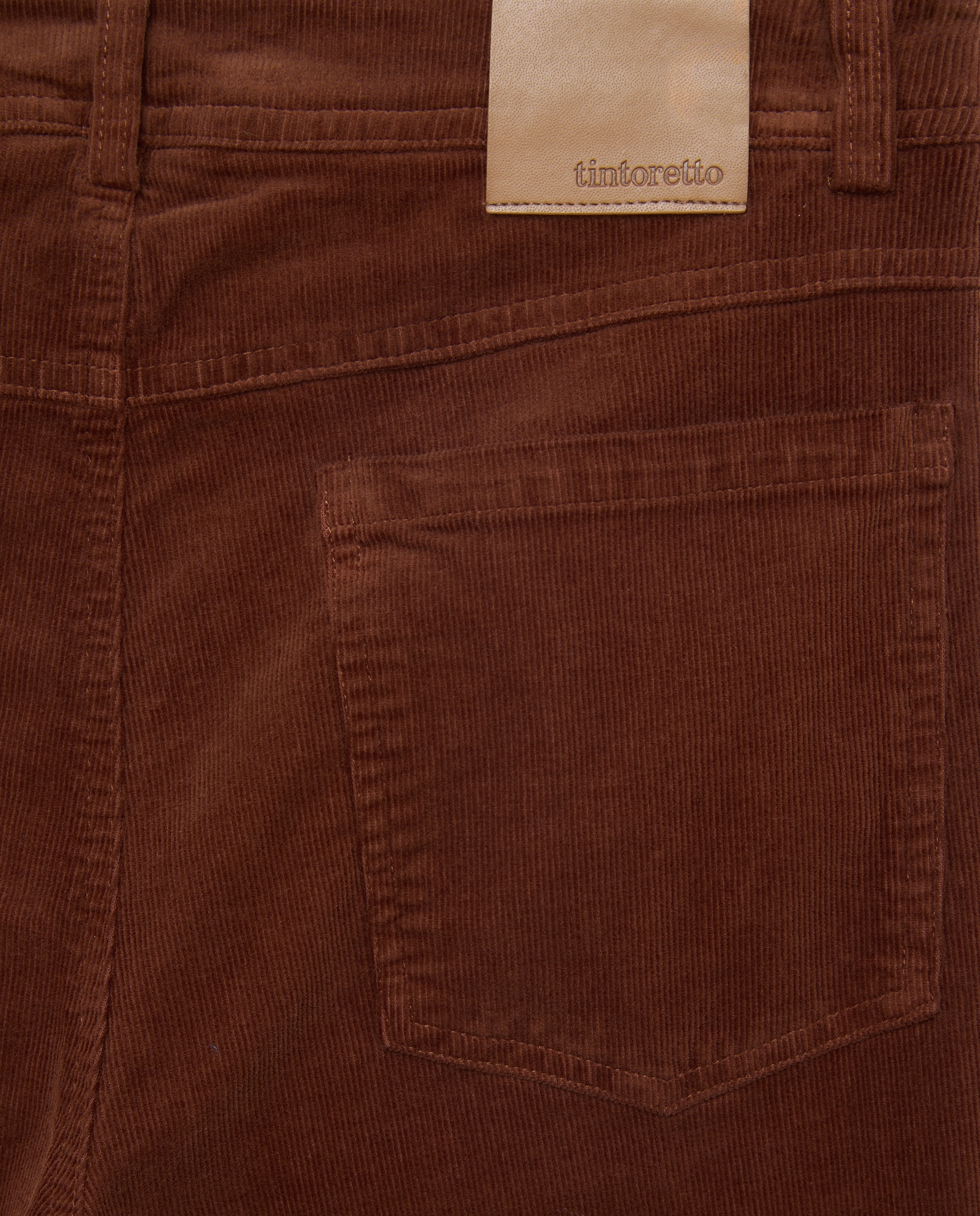 Pantalón pana flare de mujer - Tintoretto - Marrón Marrón-5