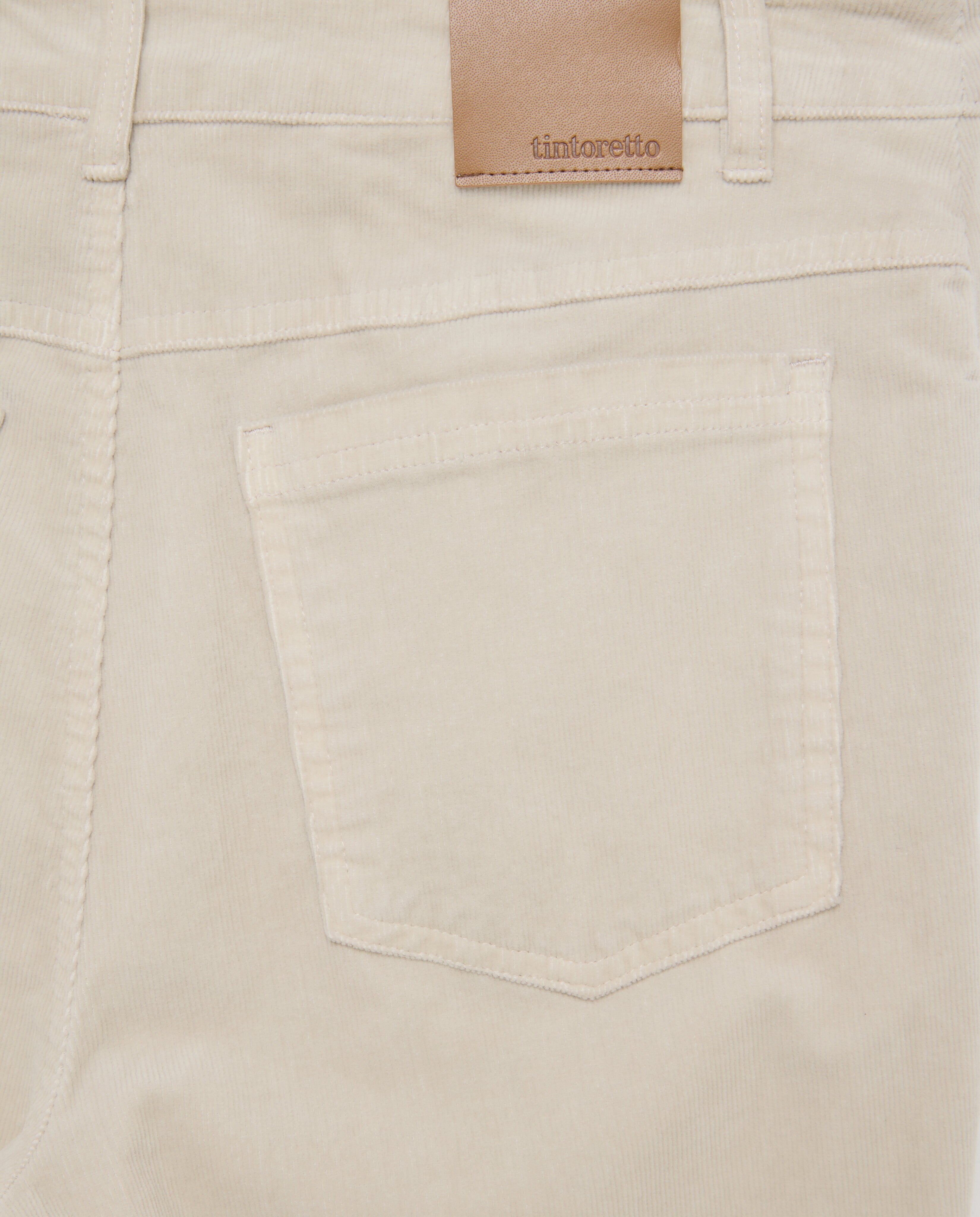 Pantalón pana cropped de mujer - Tintoretto - Marrón Marrón-5