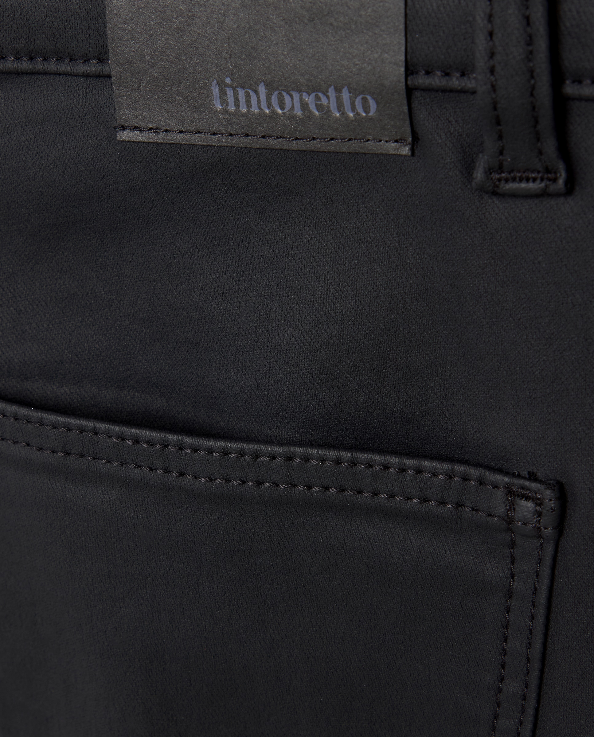 Pantalón flare coated de mujer - Tintoretto - Negro Negro-5