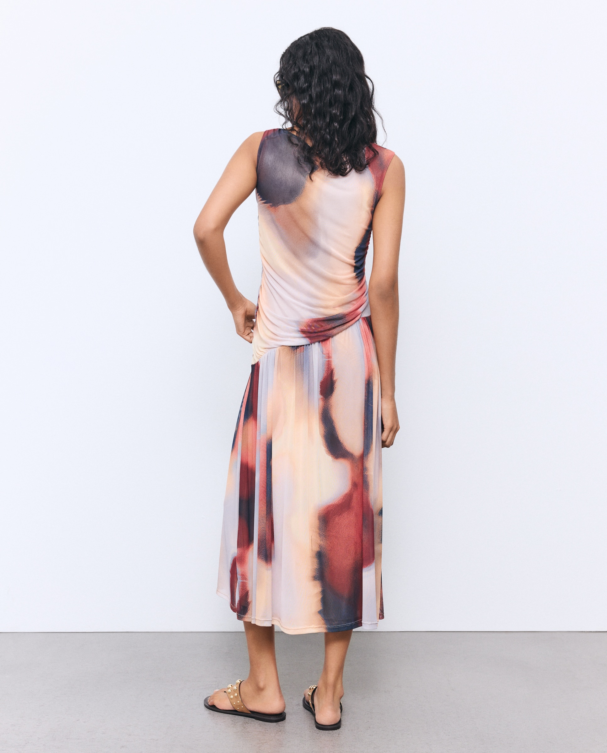 Vestido Midi sem Mangas 150 Baunilha-3