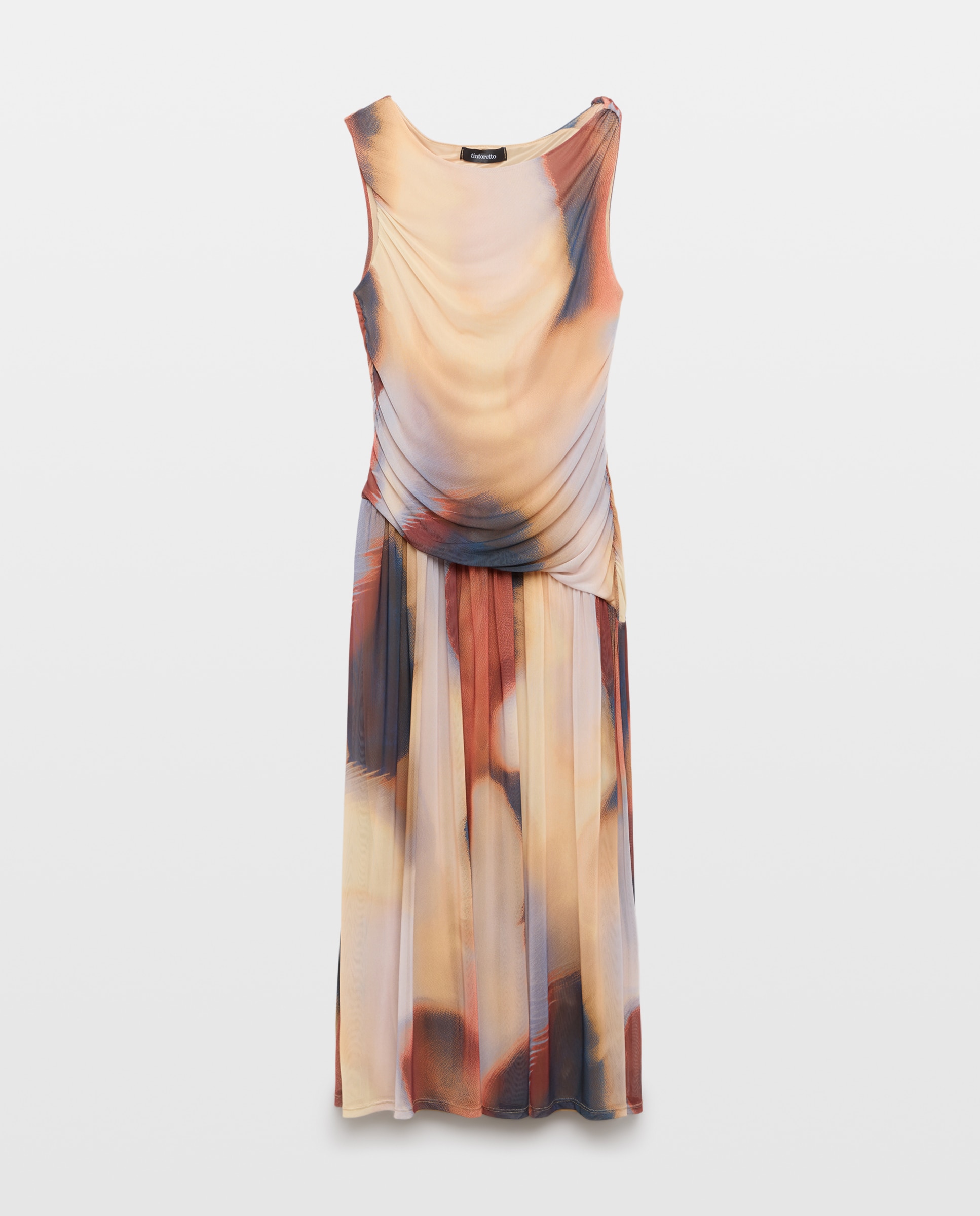 Vestido Midi sem Mangas 150 Baunilha-5