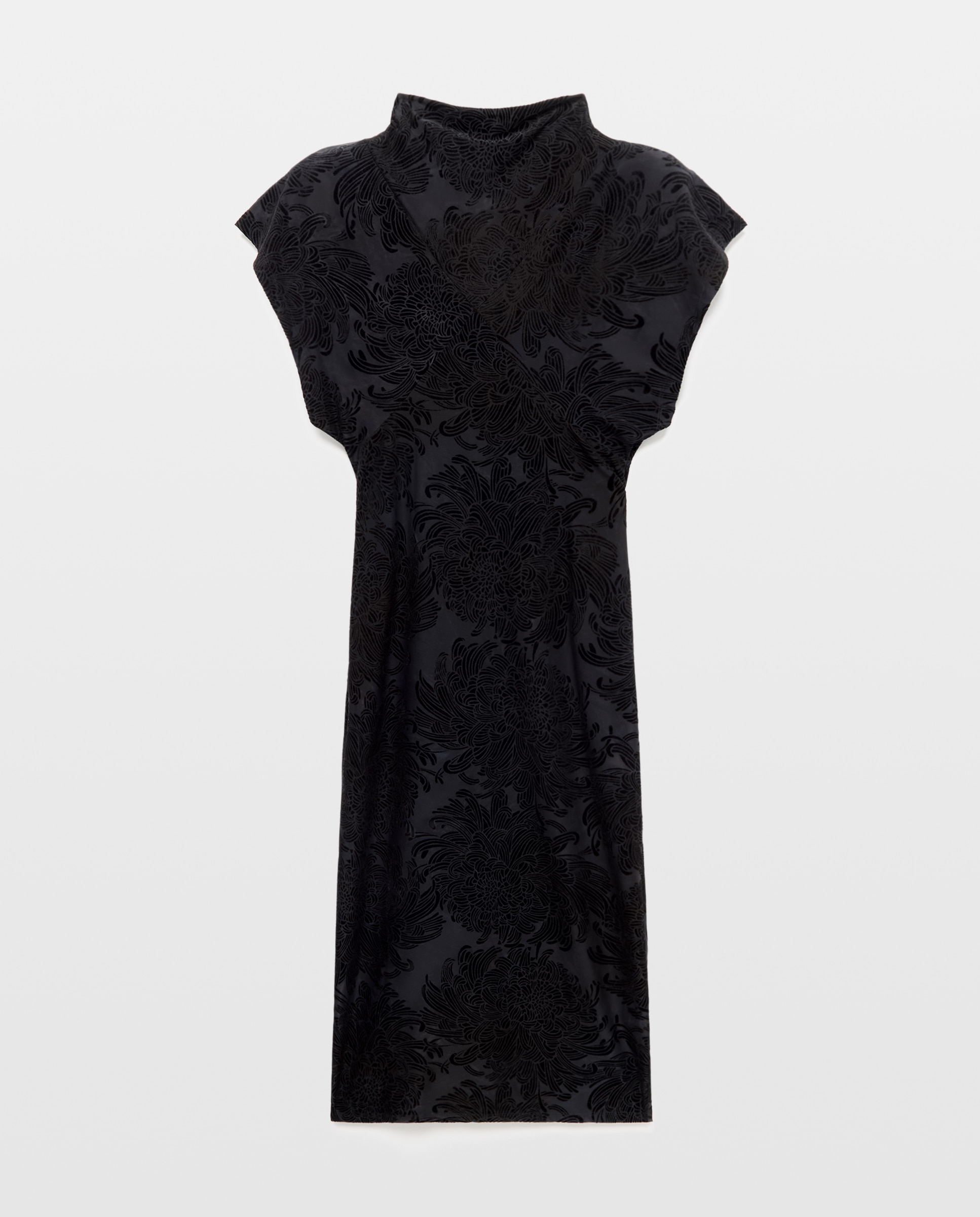 Imagen 4 de Vestido largo estampado hombreras - Tintoretto - Negro Negro