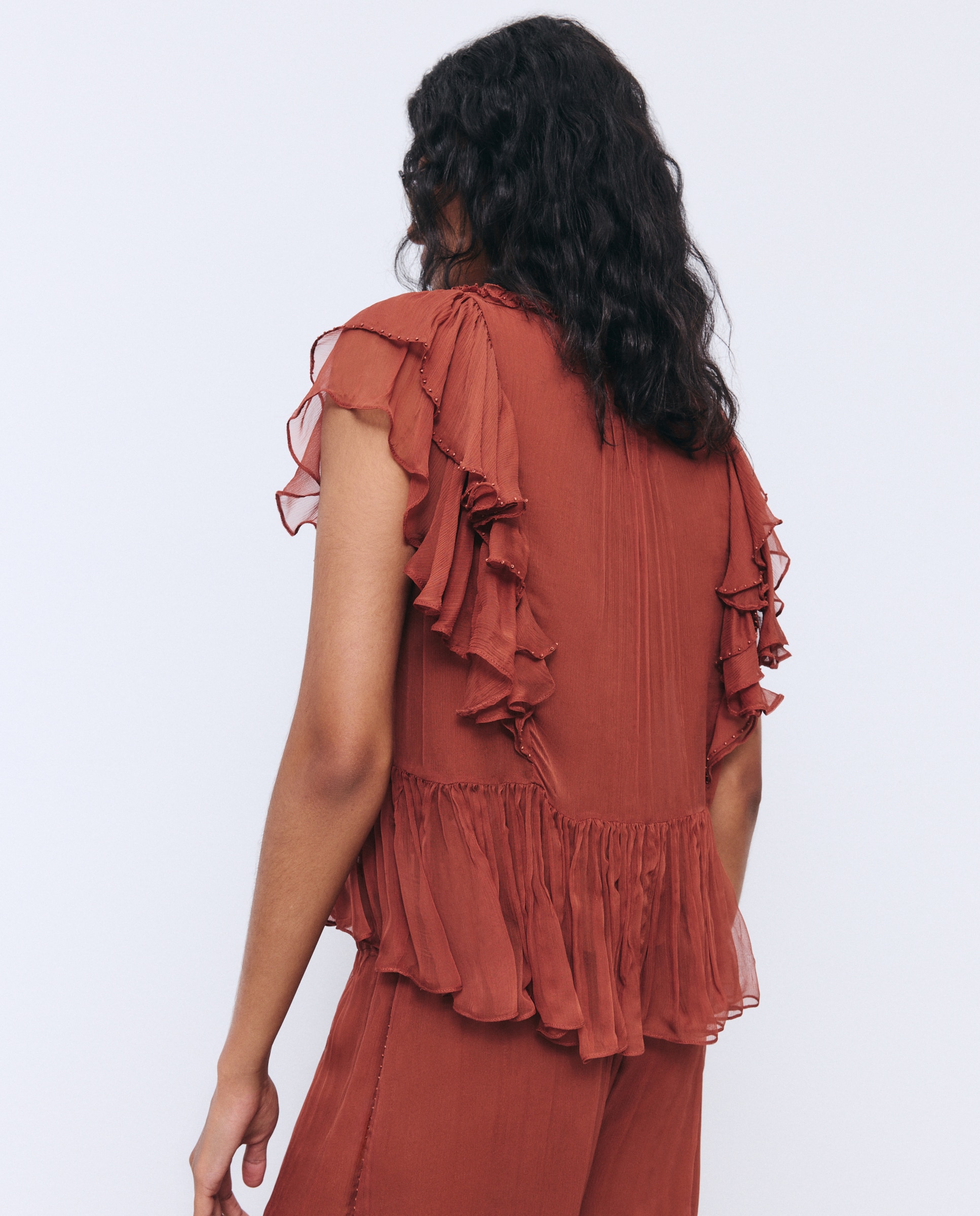 Blusa Beadings Castanho-3
