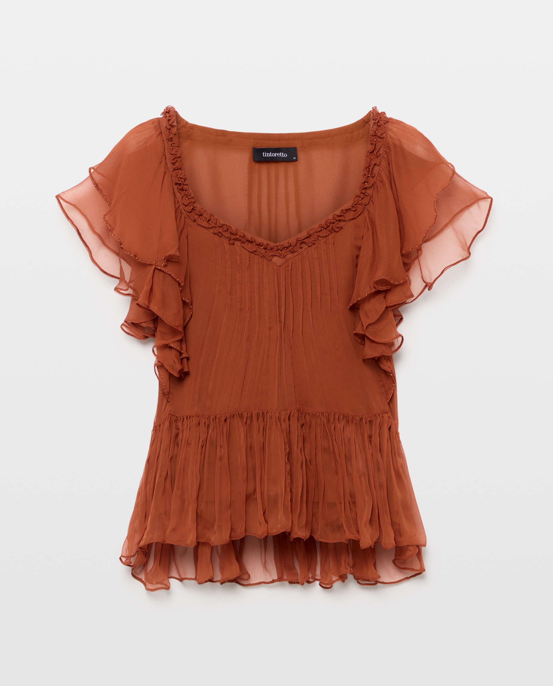 Blusa Beadings Castanho-5
