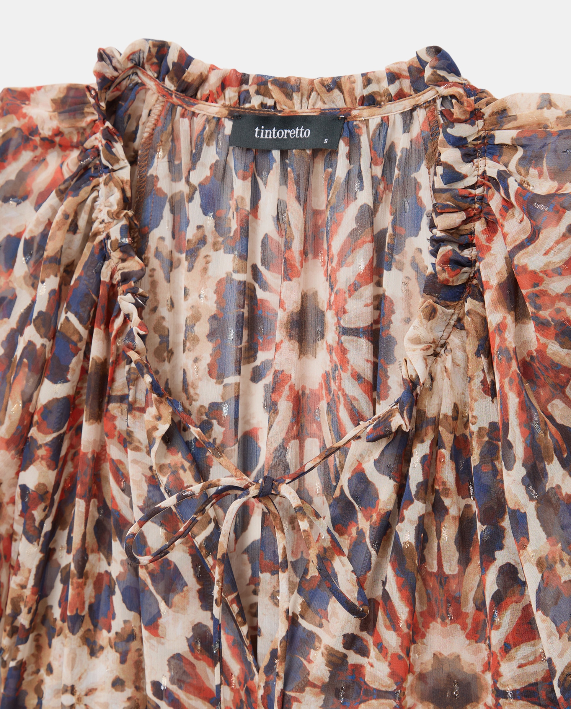 Blusa com Cordão Castanho-5